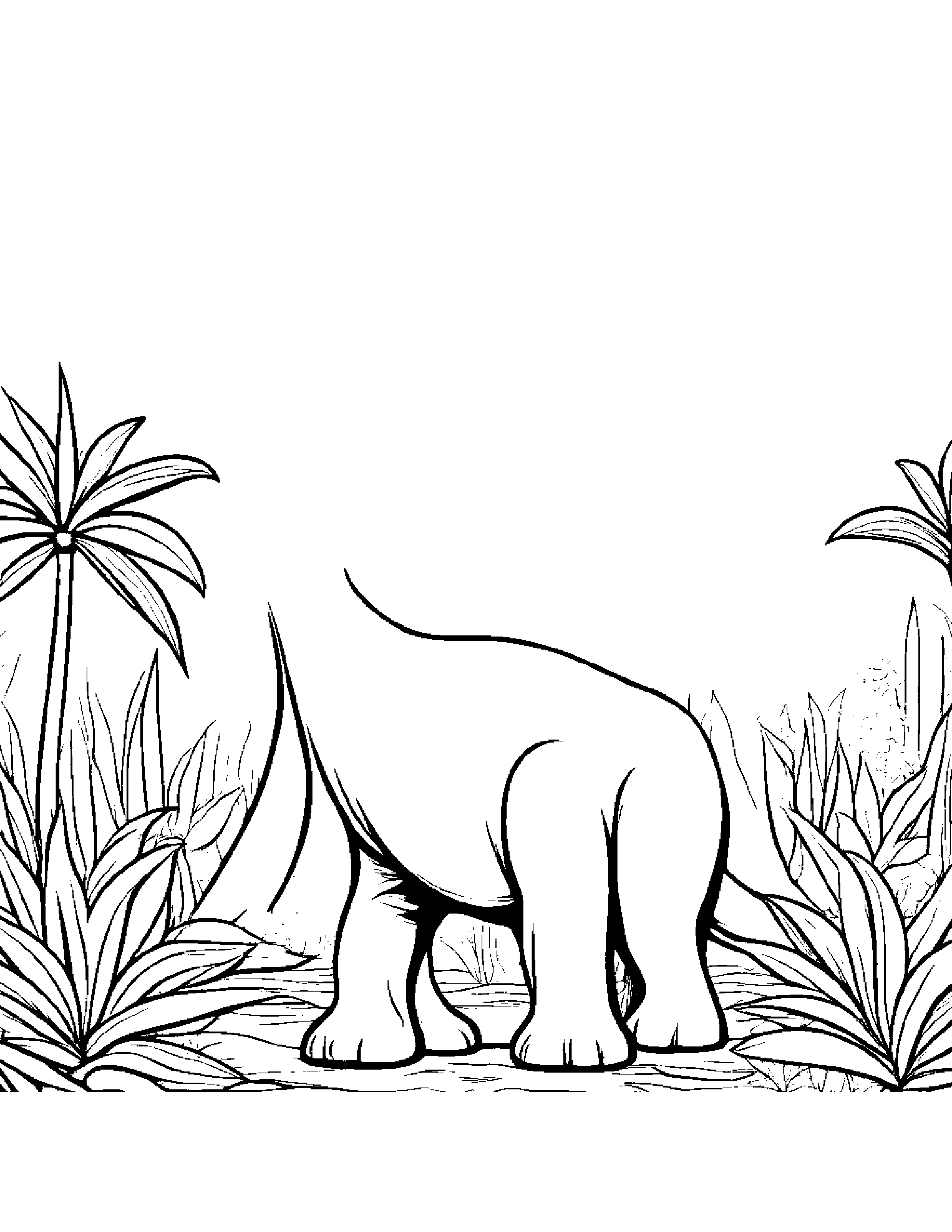 Tiny Baby Brachiosaurus #2 Coloring Page (Free Printable PDF)
