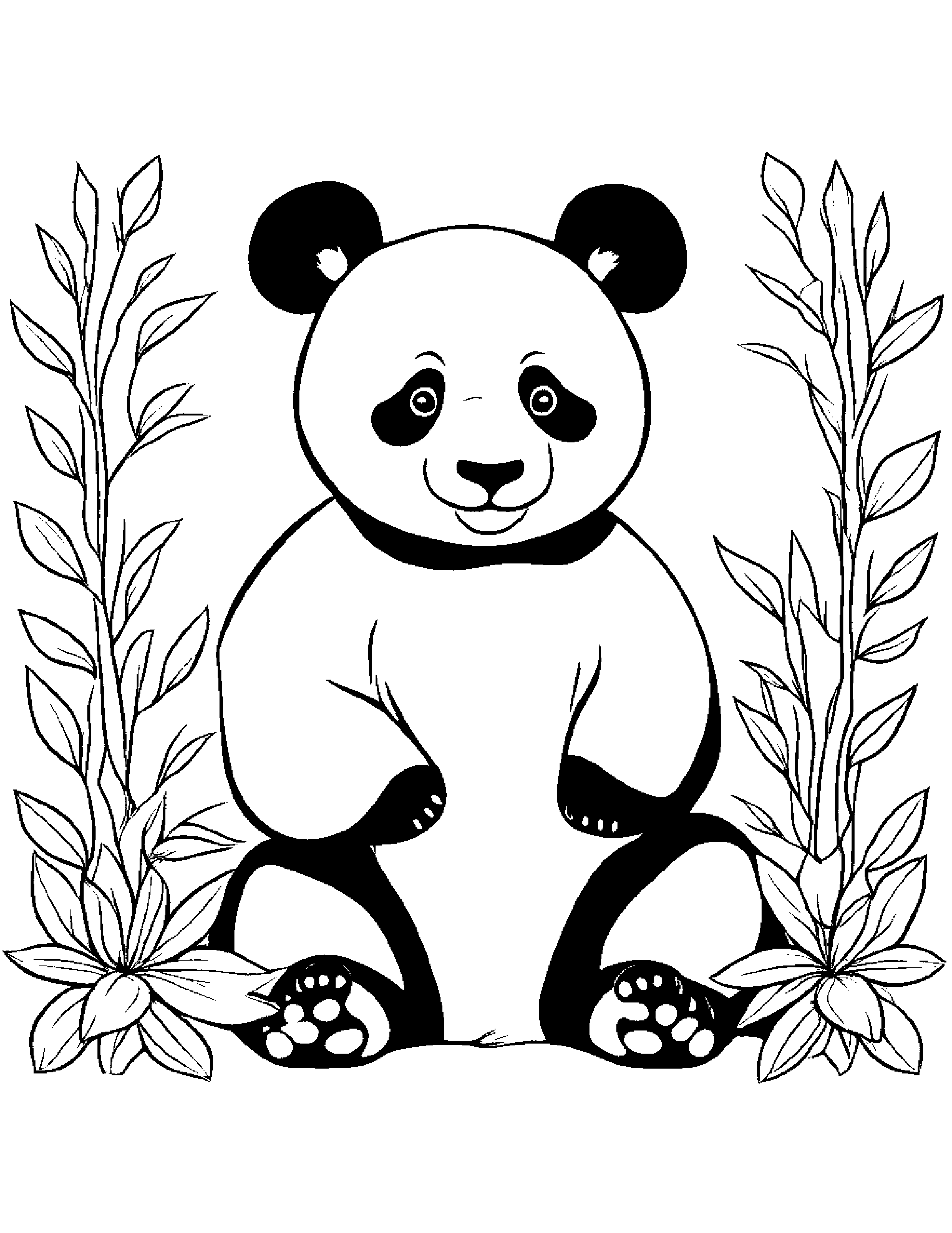 Panda #3 Coloring Page (Free Printable PDF)
