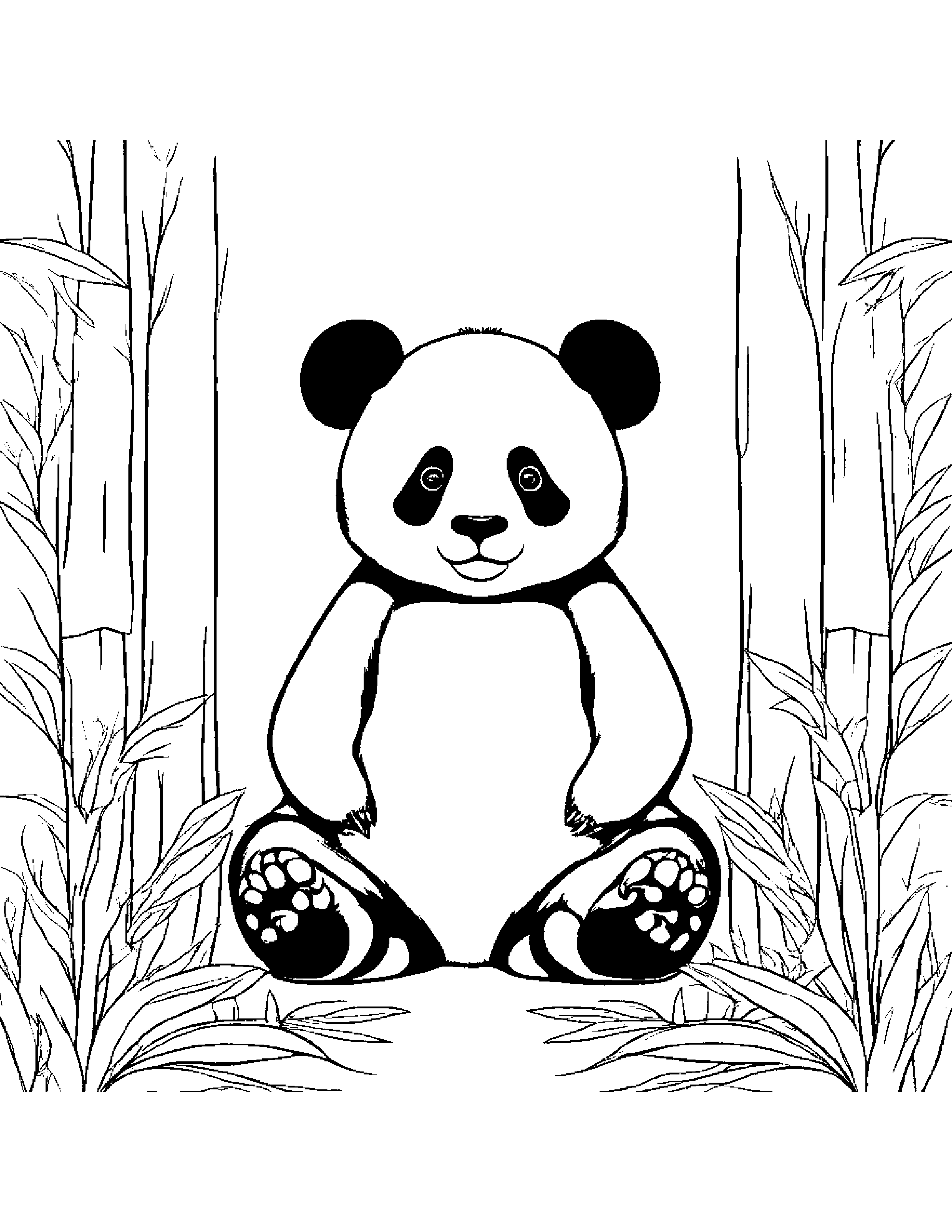 Panda Coloring Page (Free Printable PDF)