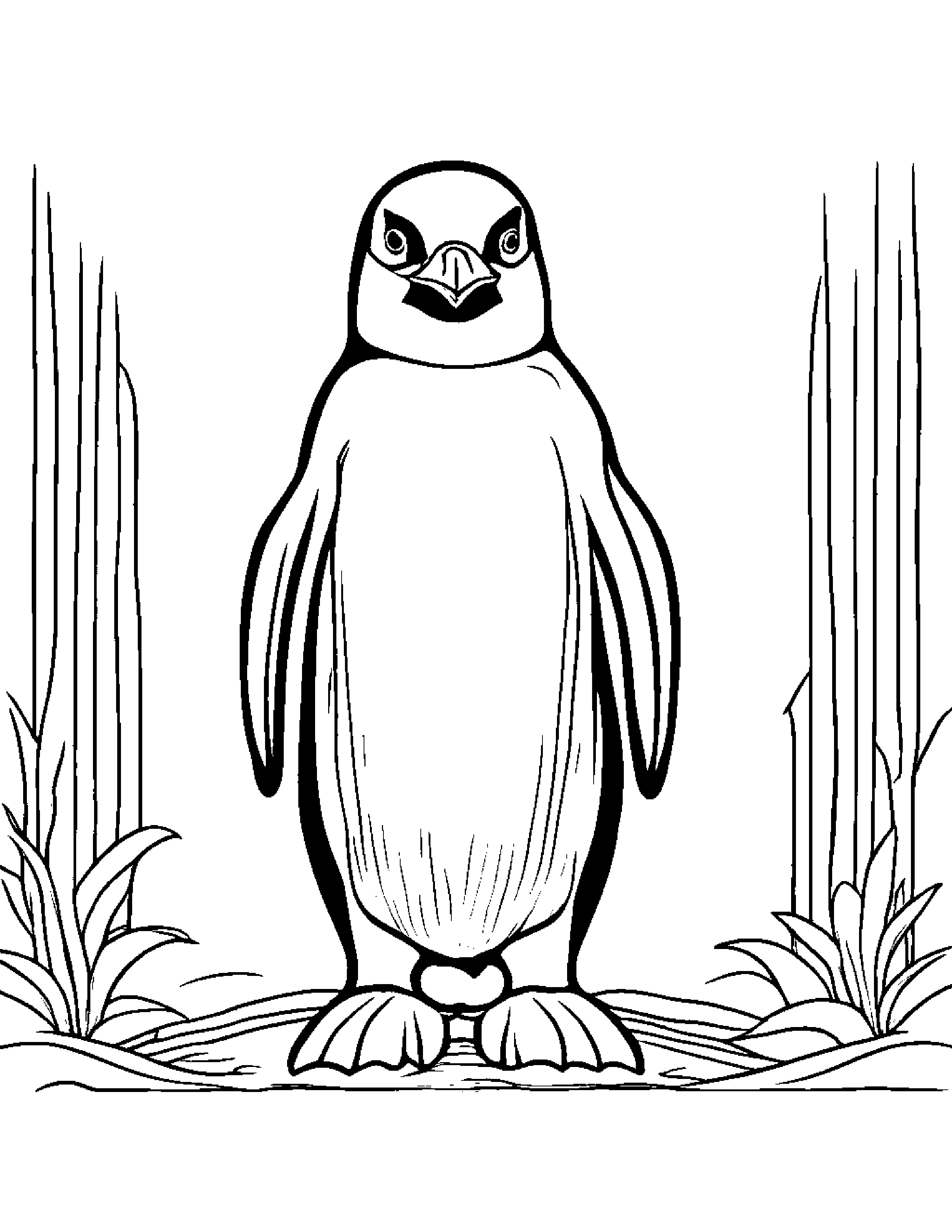 Penguin #2 Coloring Page (Free Printable PDF)