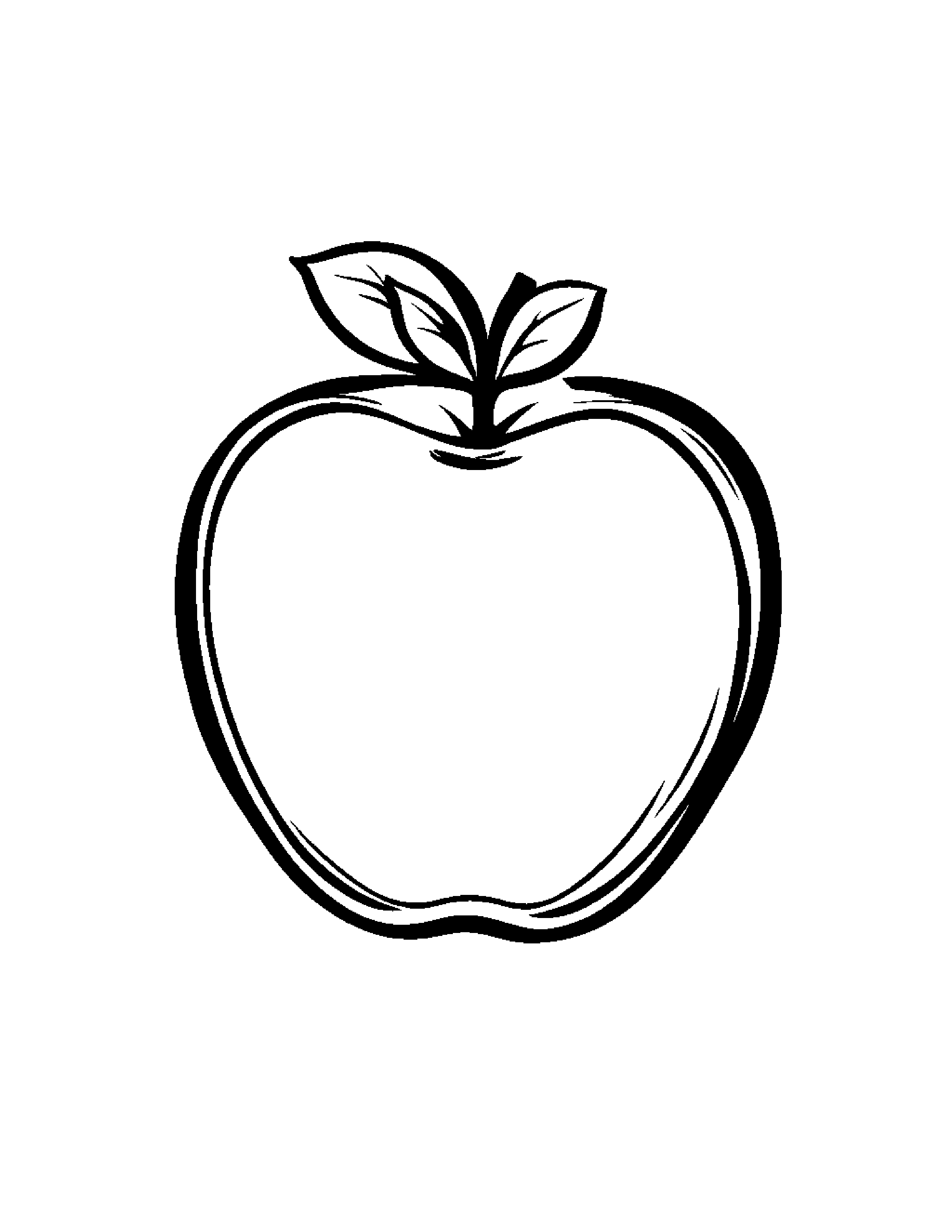 Baby Apple With A Star Coloring Page (Free Printable PDF)