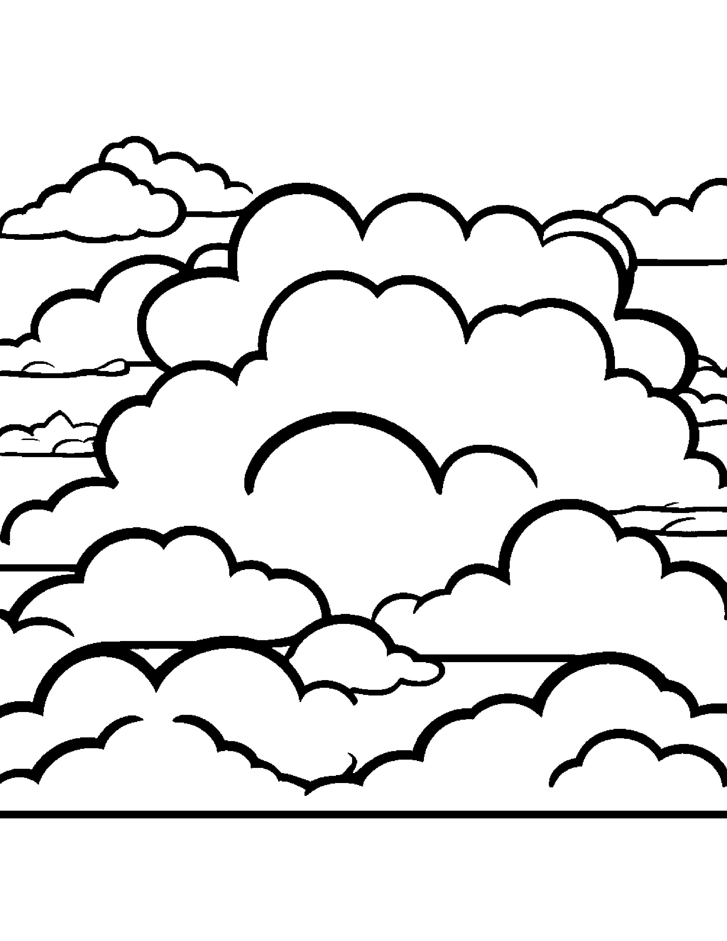 Cloud #2 Coloring Page (Free Printable PDF)
