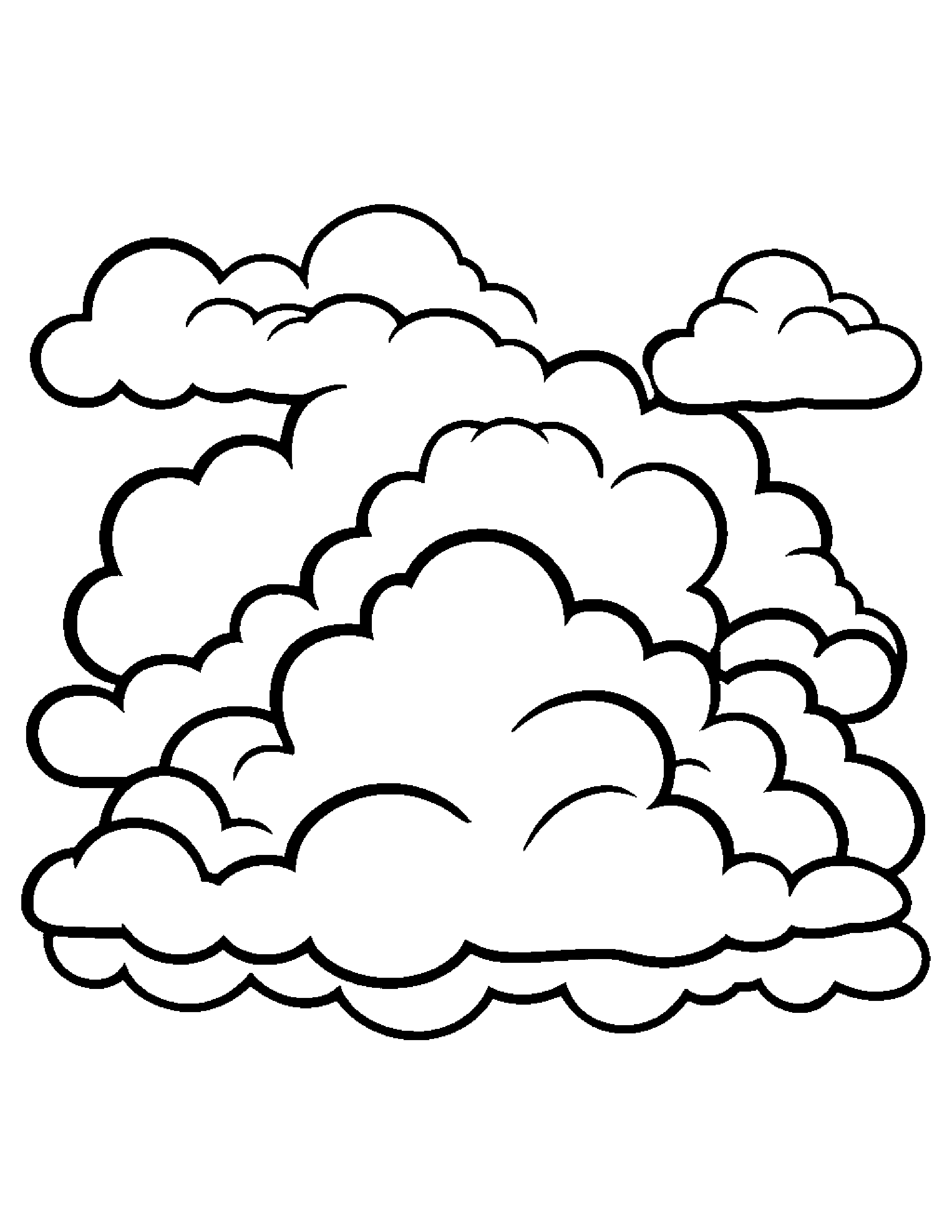 Cloud Coloring Page (Free Printable PDF)