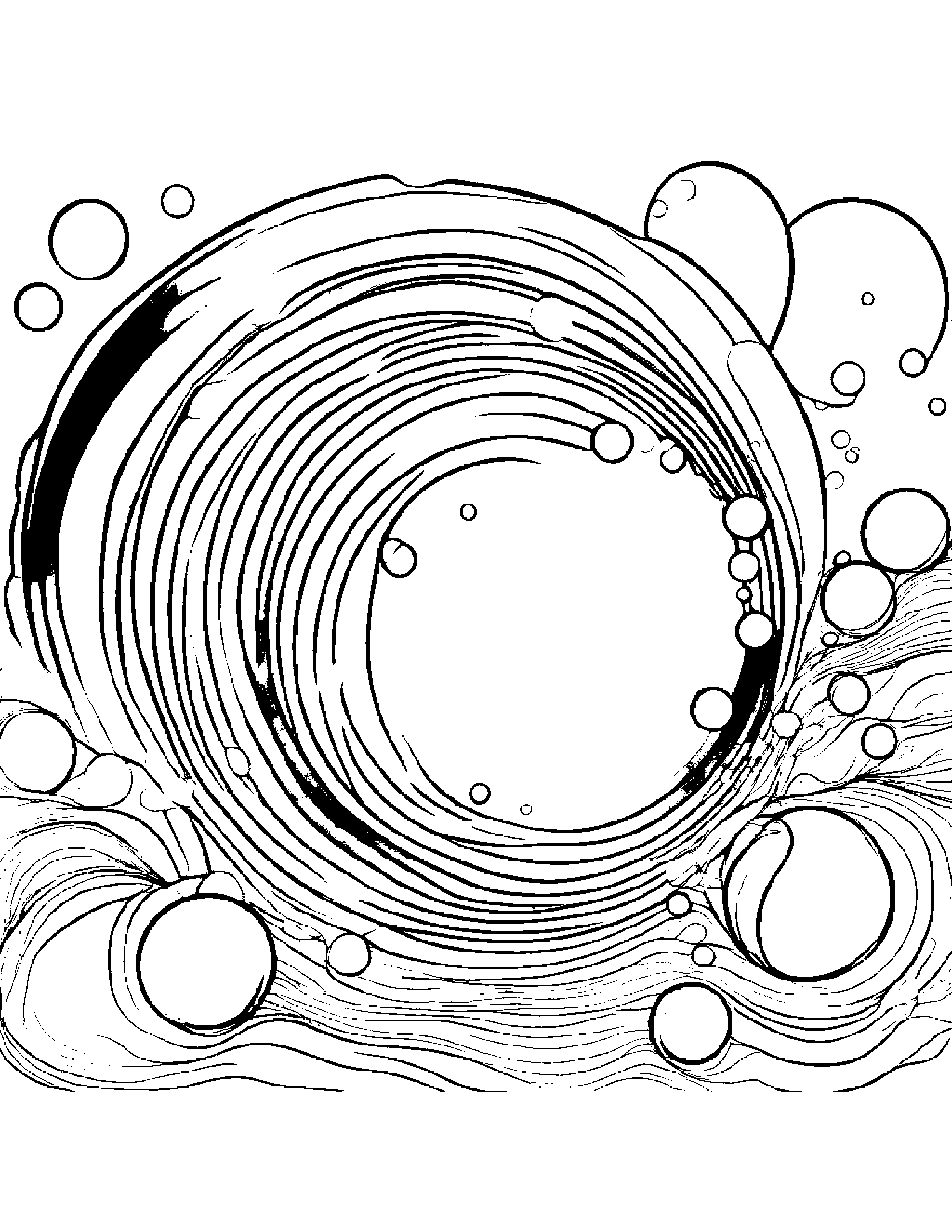 Rainbow Blowing Bubbles Coloring Page (Free Printable PDF)