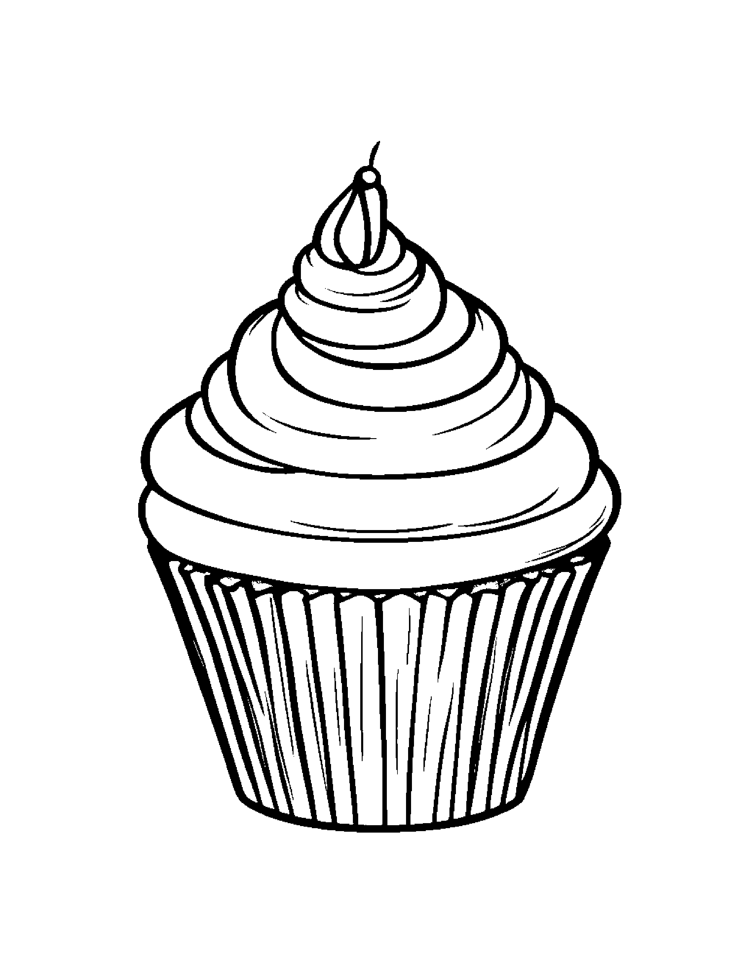 Tiny Cupcake Coloring Page (Free Printable PDF)