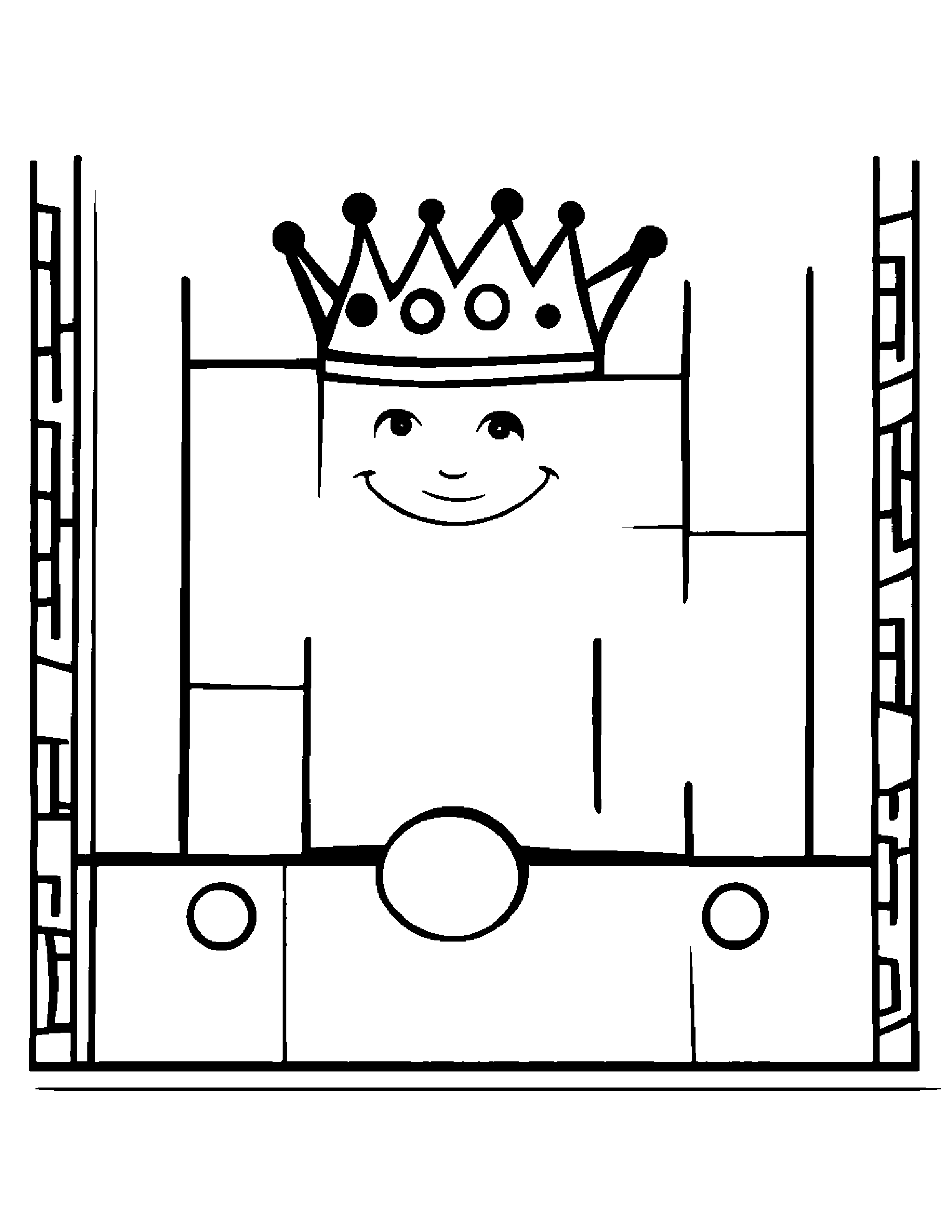 Crown Playing Hopscotch #2 Coloring Page (Free Printable PDF)