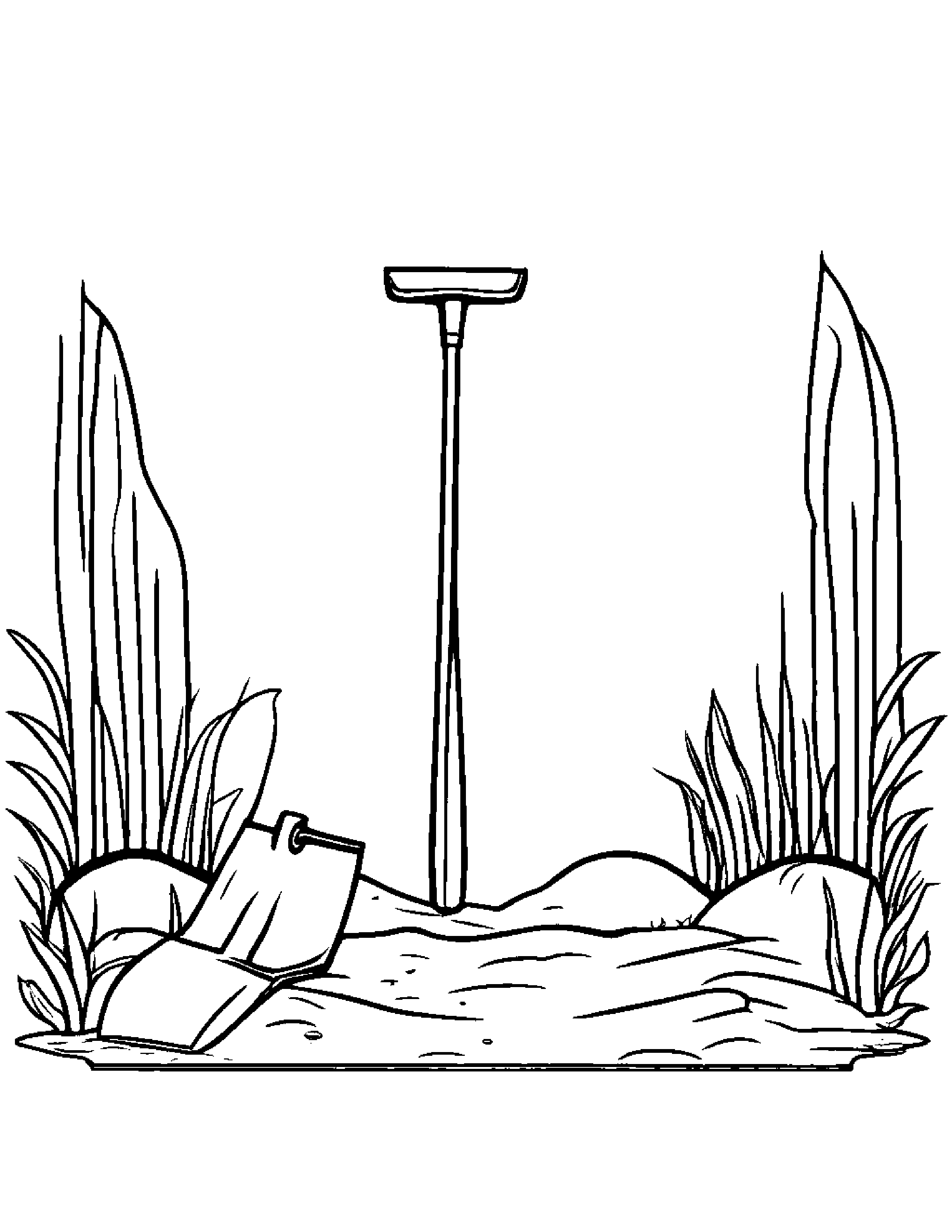 Curious Shovel #2 Coloring Page (Free Printable PDF)