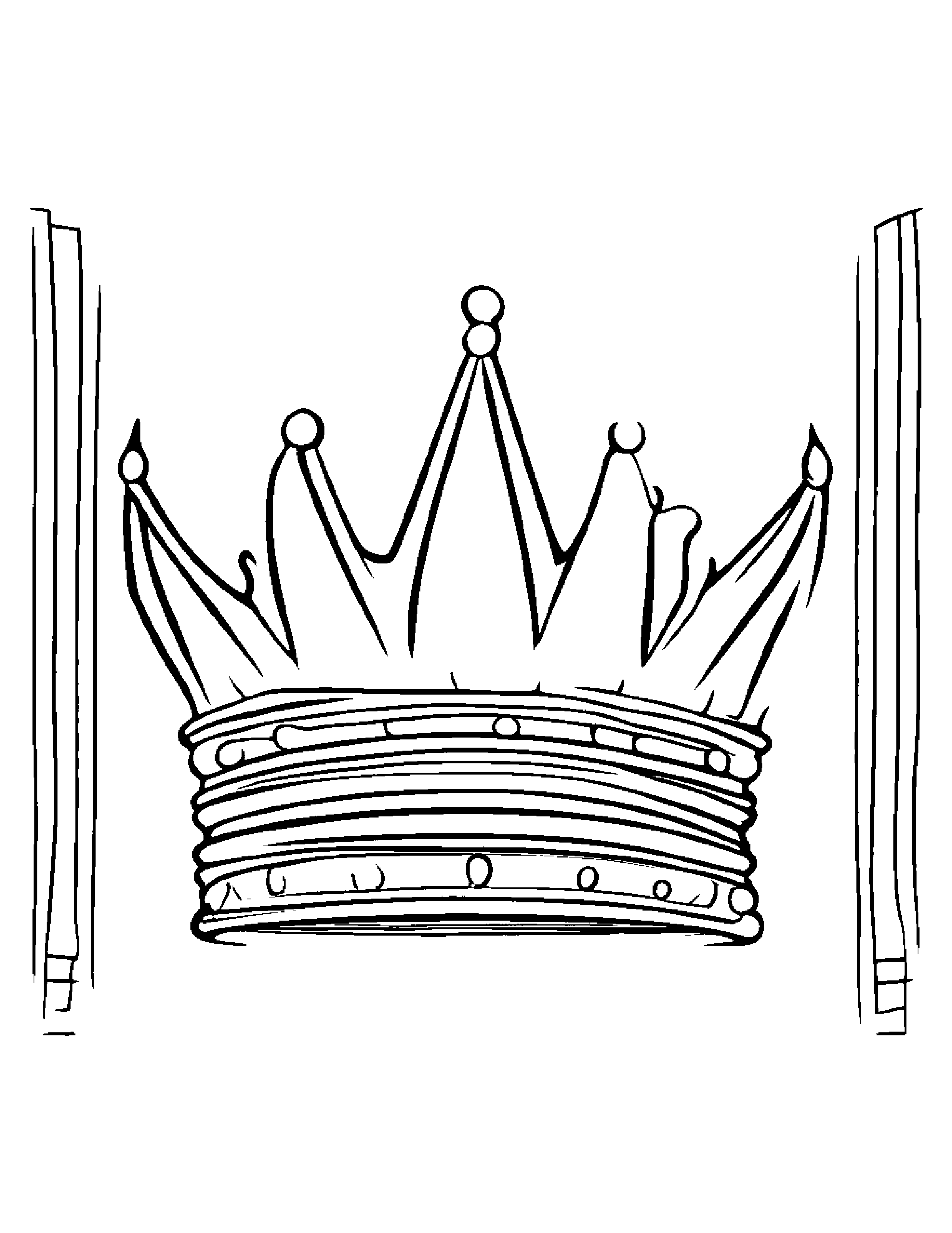 Playful Crown #2 Coloring Page (Free Printable PDF)
