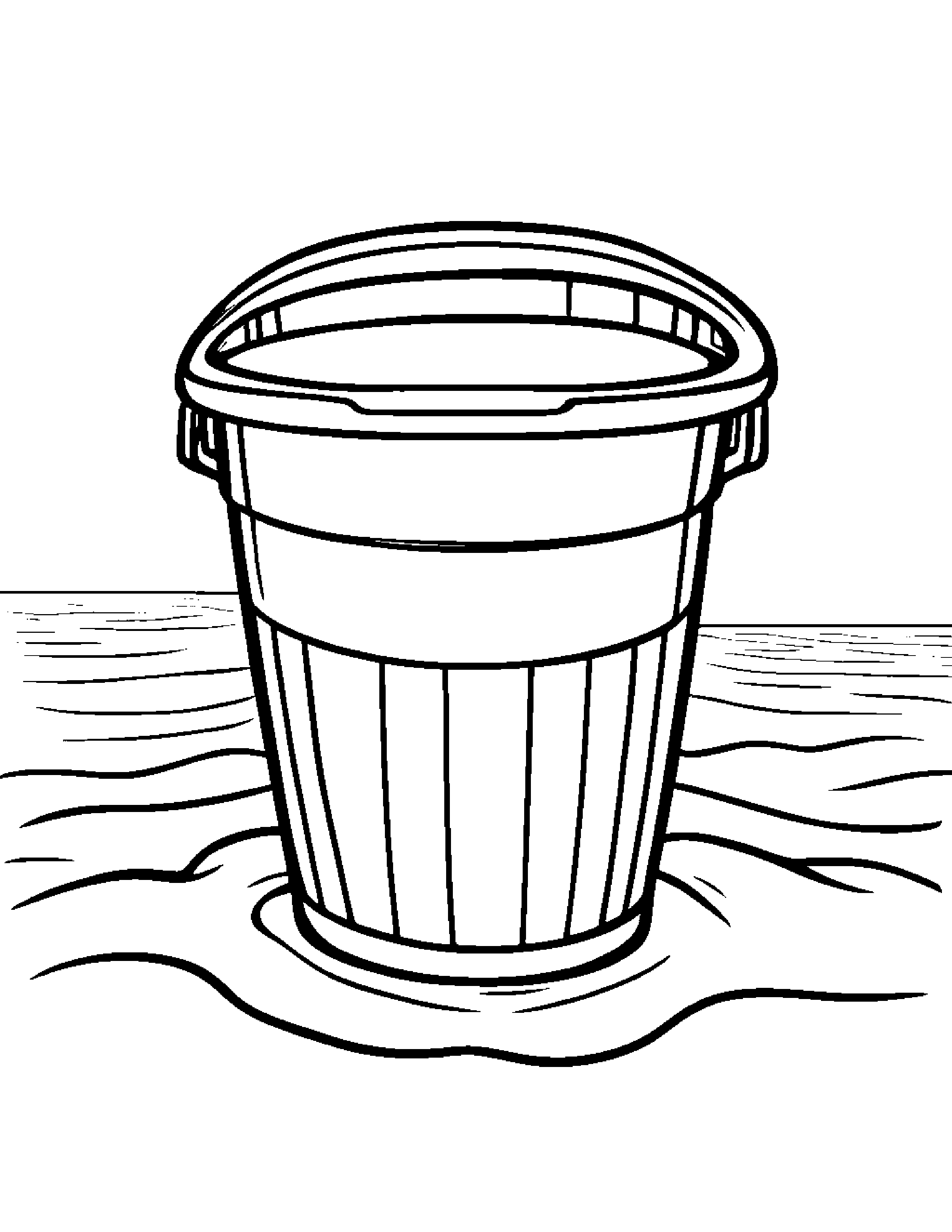 Playful Sand Bucket #3 Coloring Page (Free Printable PDF)
