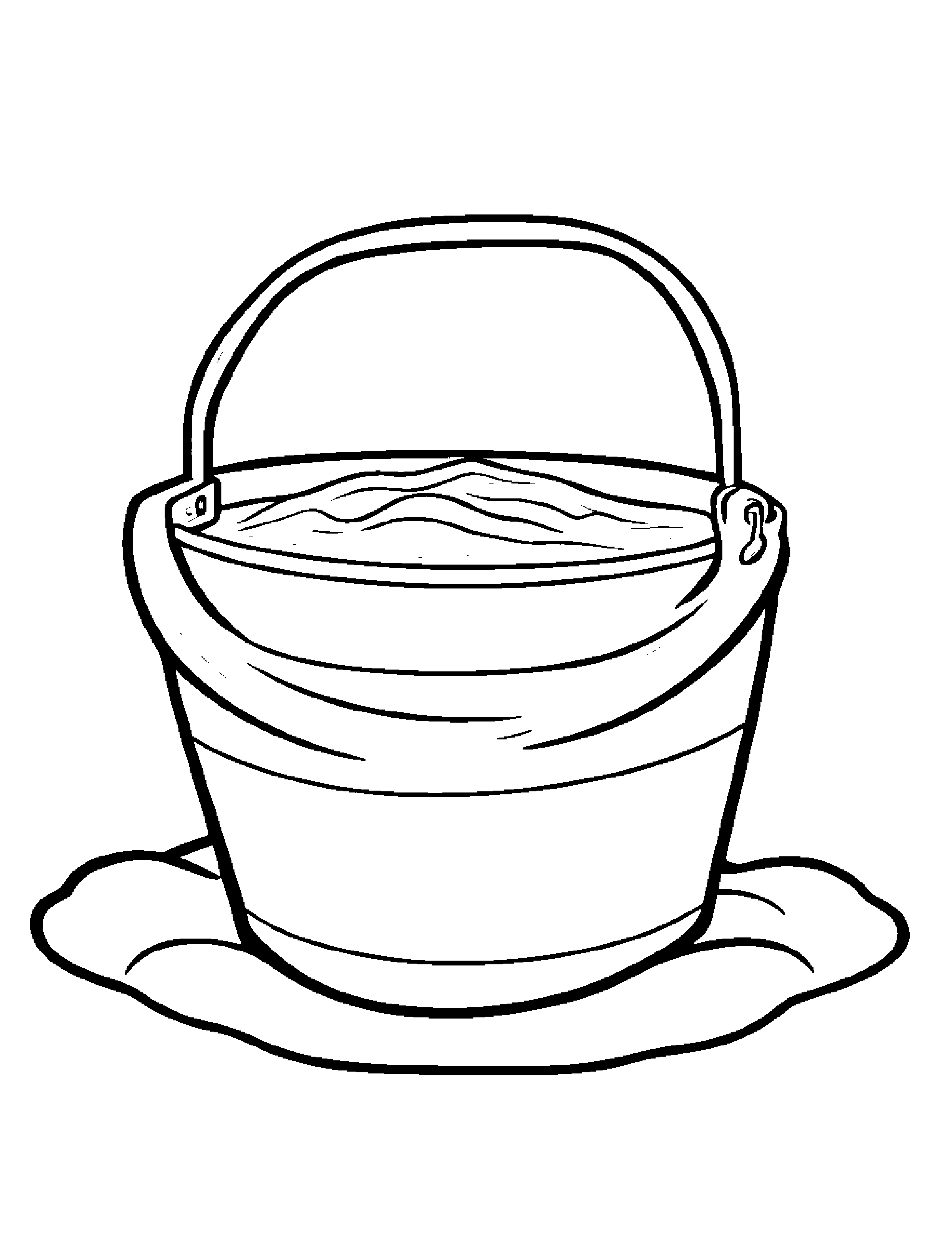 Playful Sand Bucket Coloring Page (Free Printable PDF)