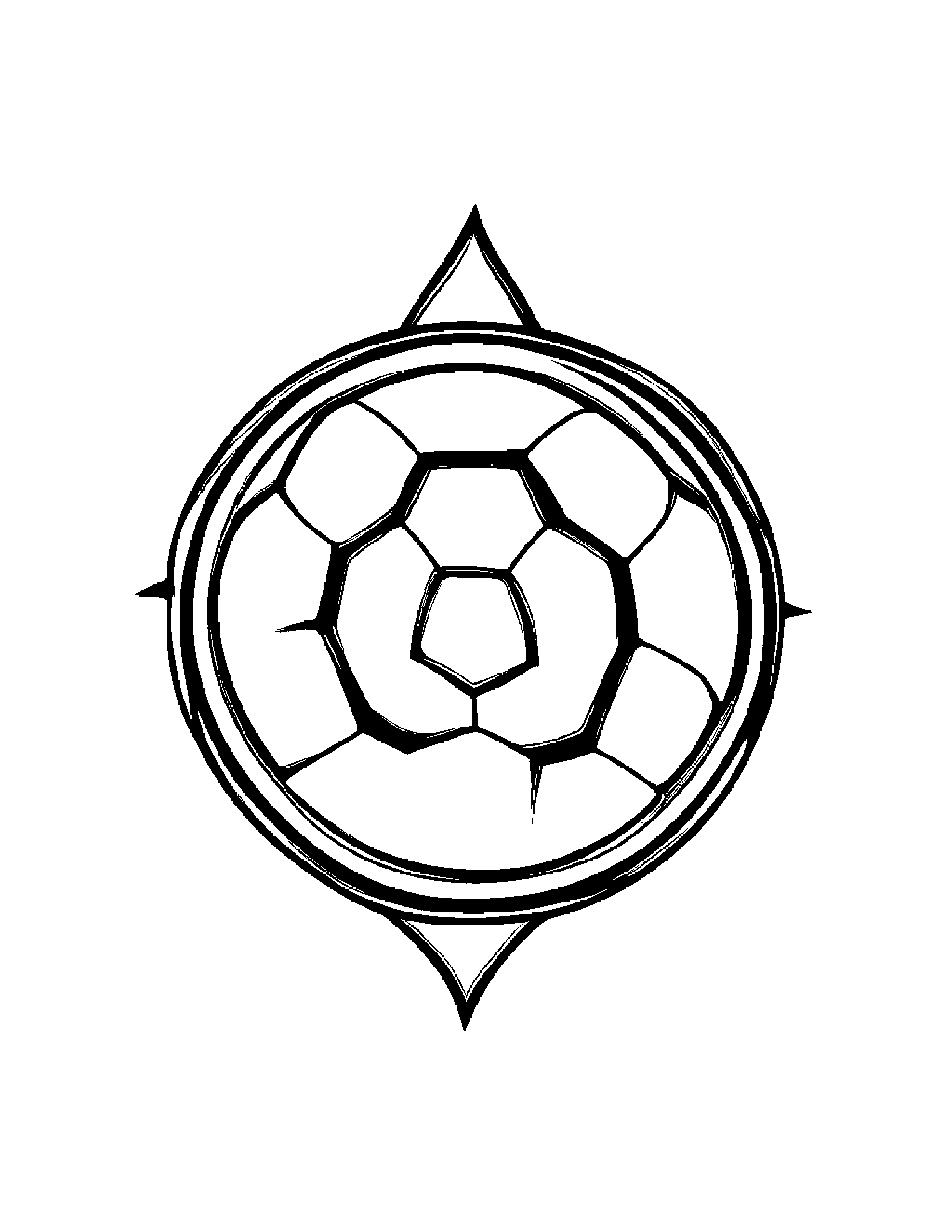 Baby Soccer Ball With A Star Coloring Page (Free Printable PDF)