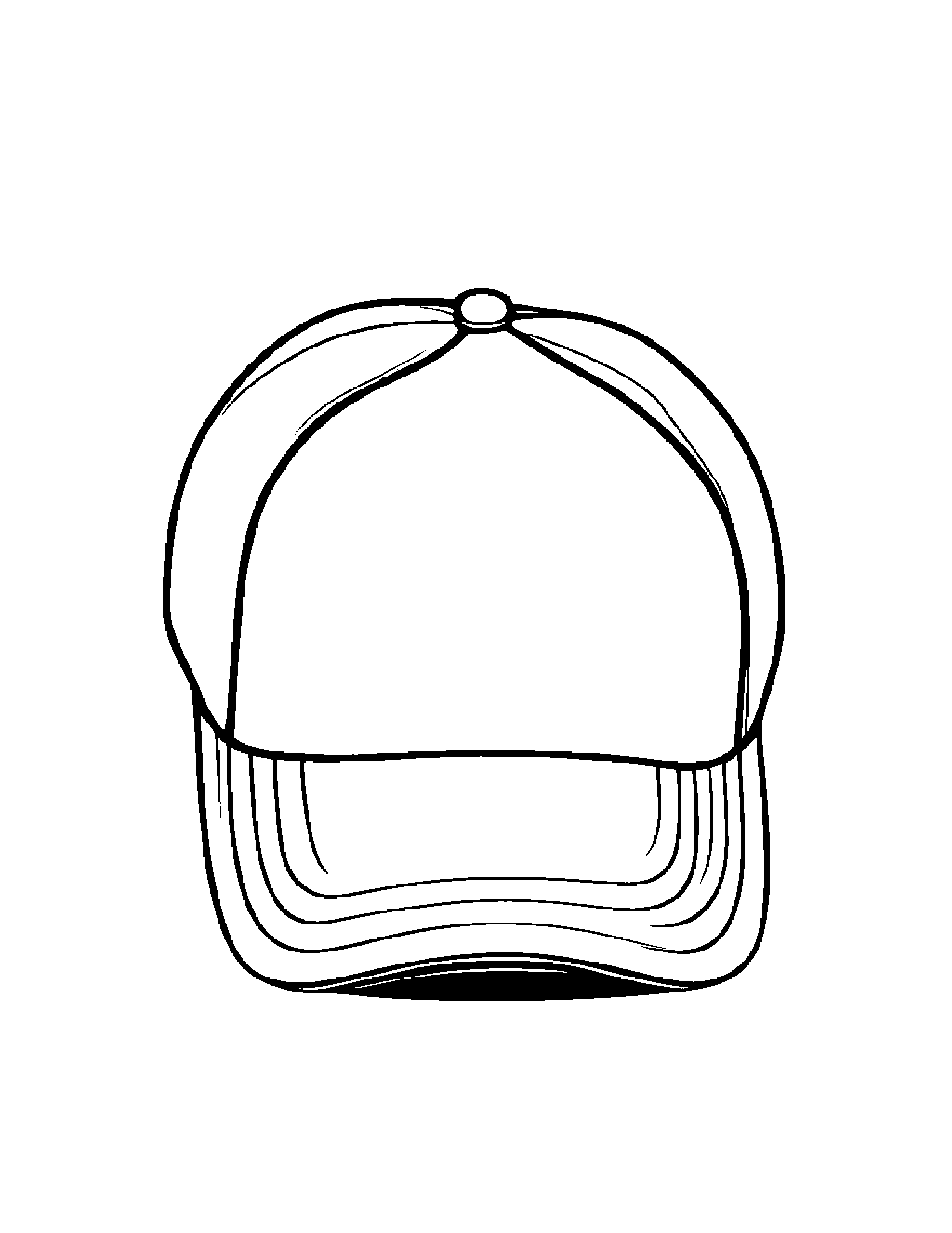 Baseball Cap With Balloon Coloring Page (Free Printable PDF)