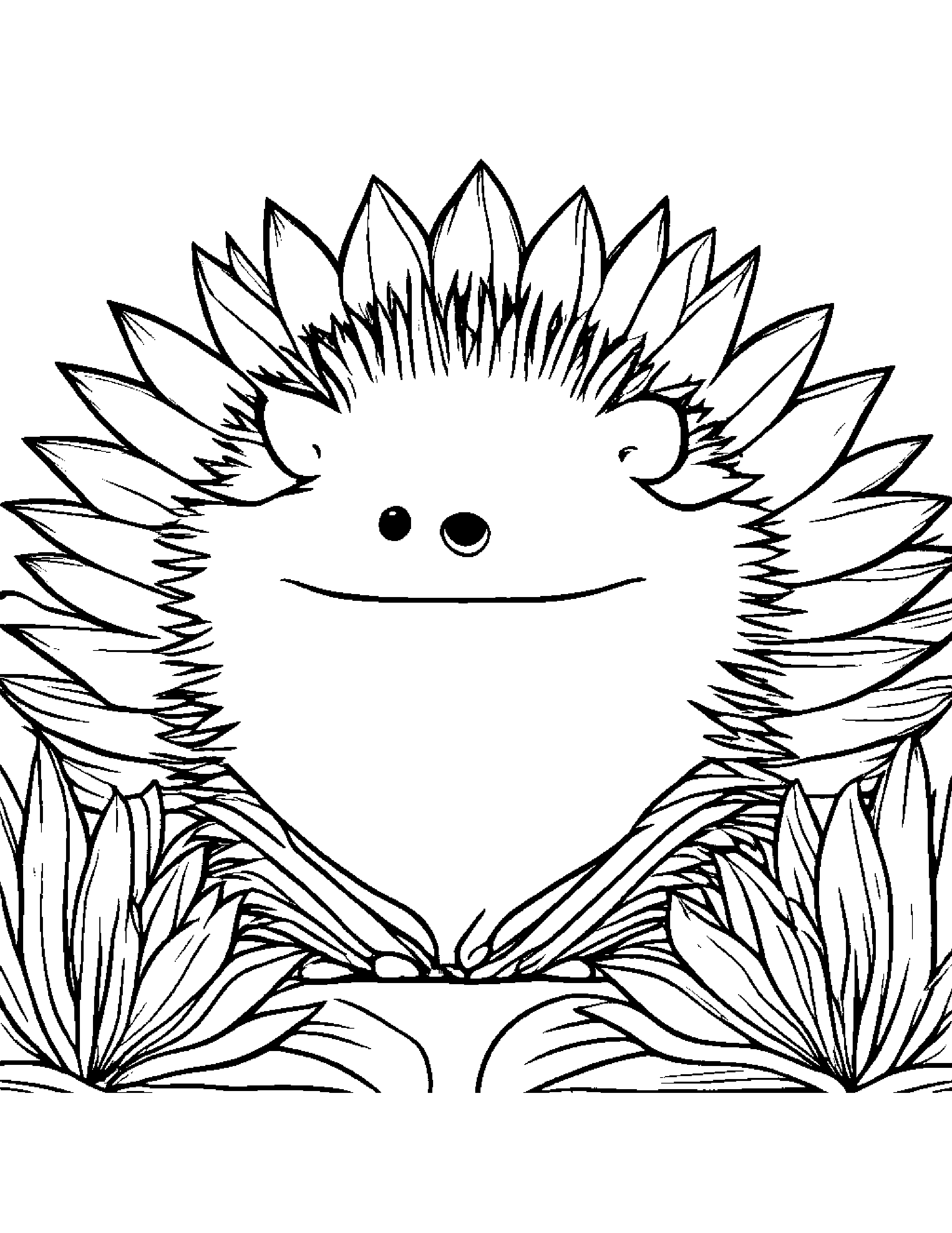 Tiny Hedgehog Coloring Page (Free Printable PDF)
