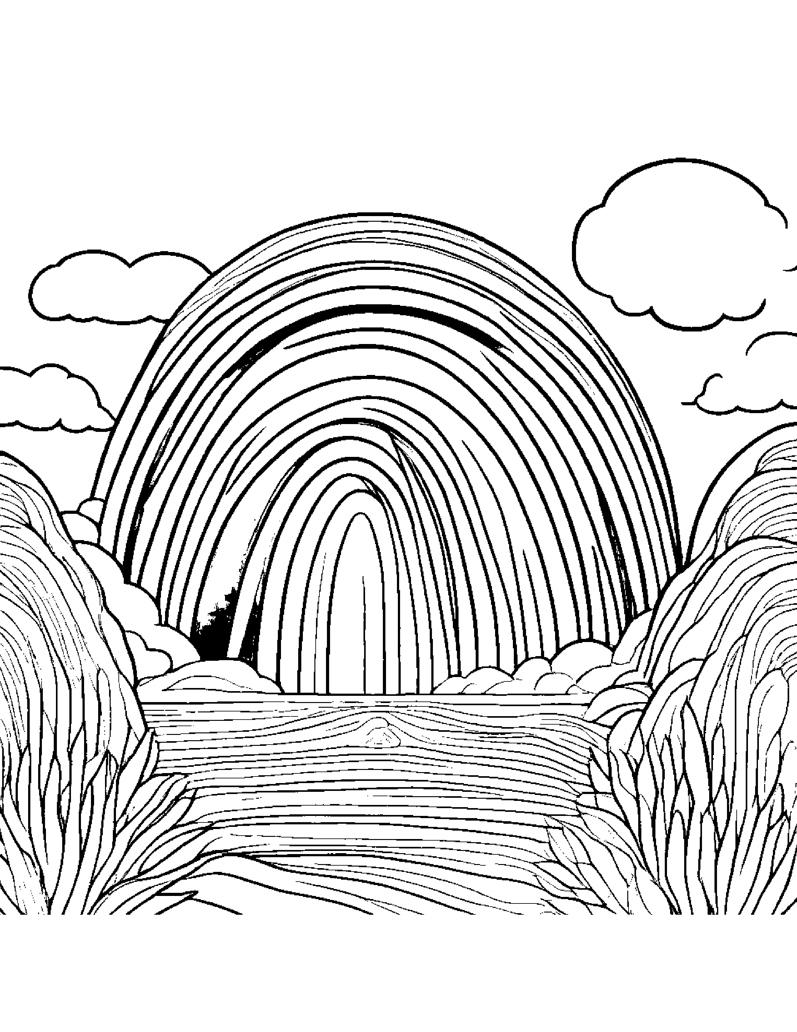 Tiny Rainbow Coloring Page (Free Printable PDF)