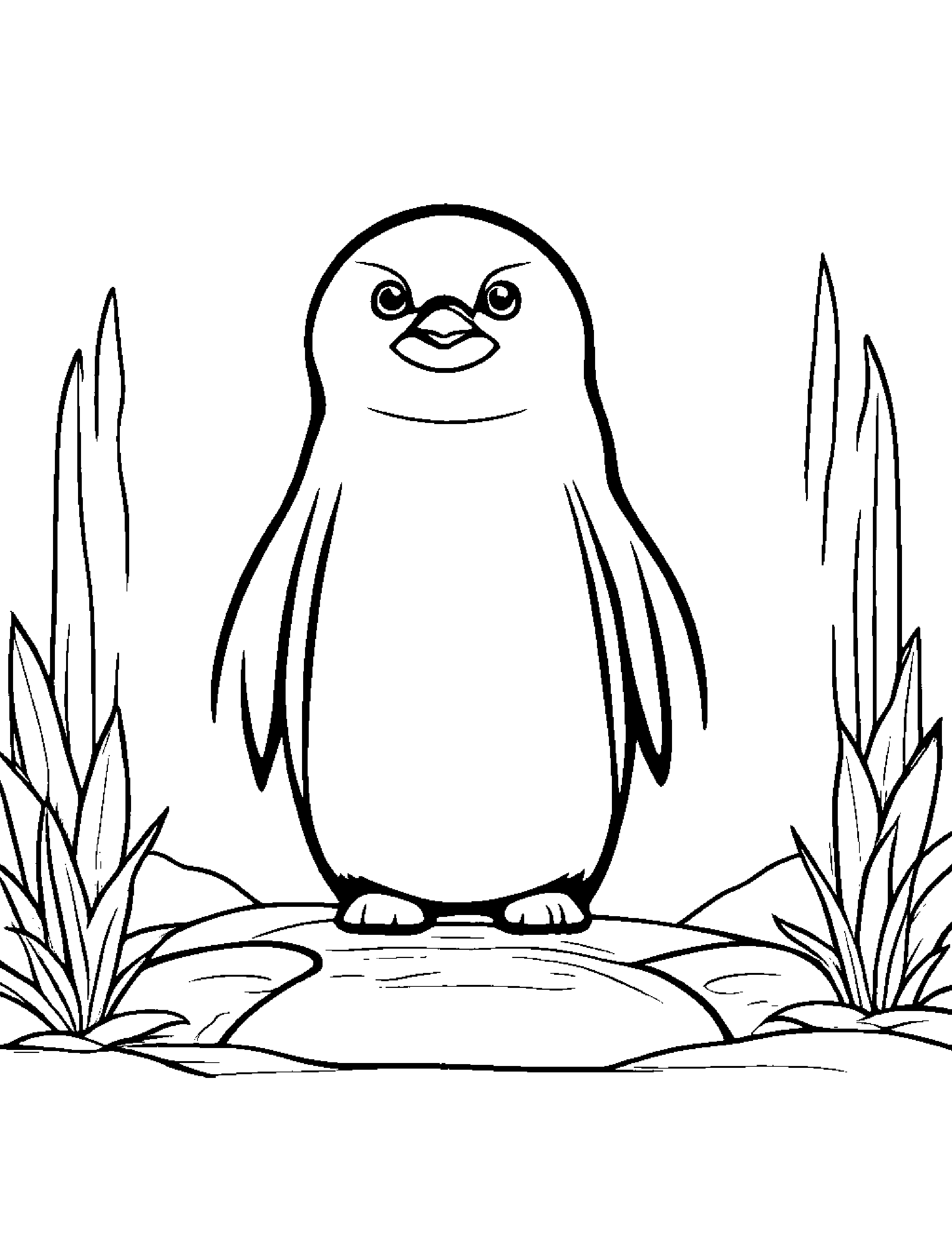 Little Penguin #2 Coloring Page (Free Printable PDF)