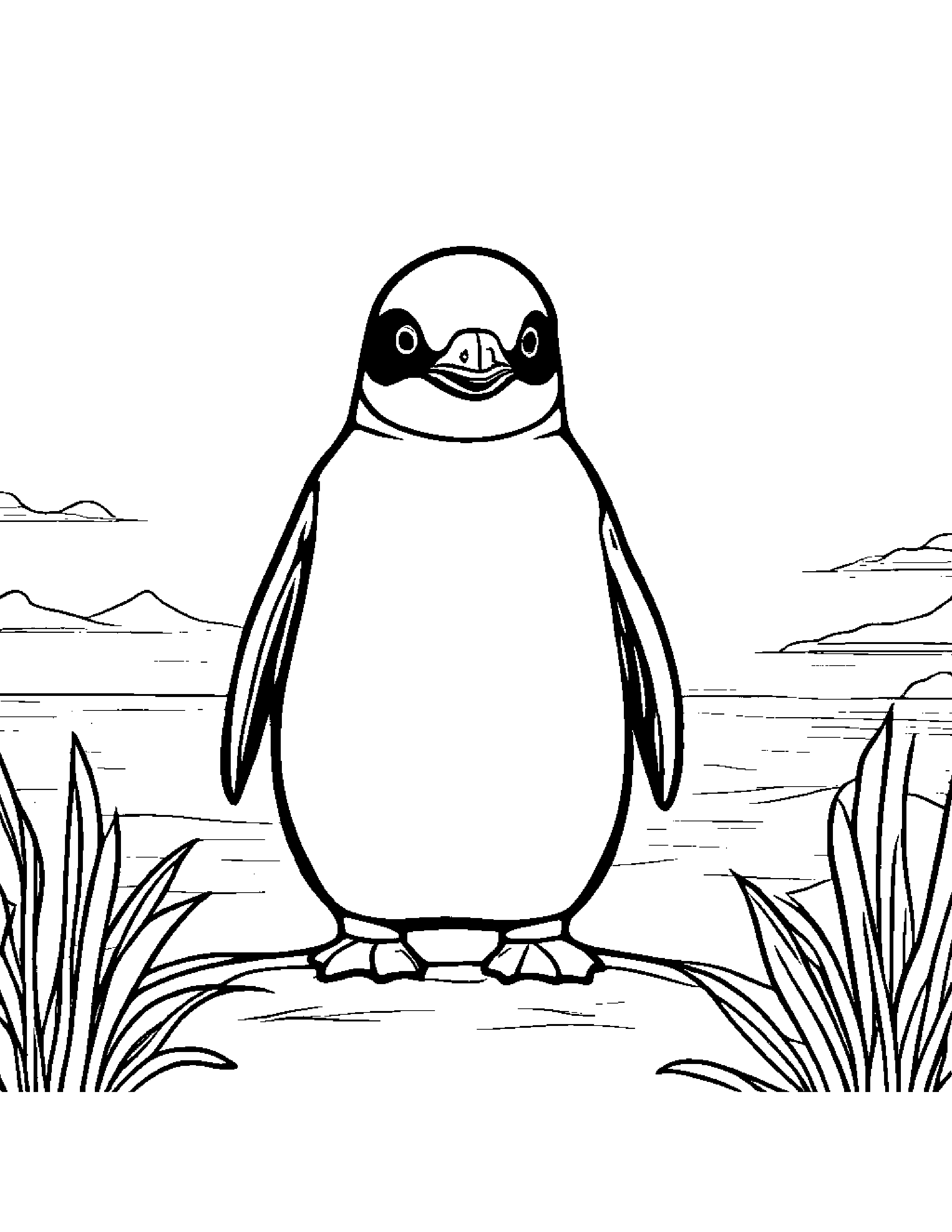 Little Penguin Coloring Page (Free Printable PDF)