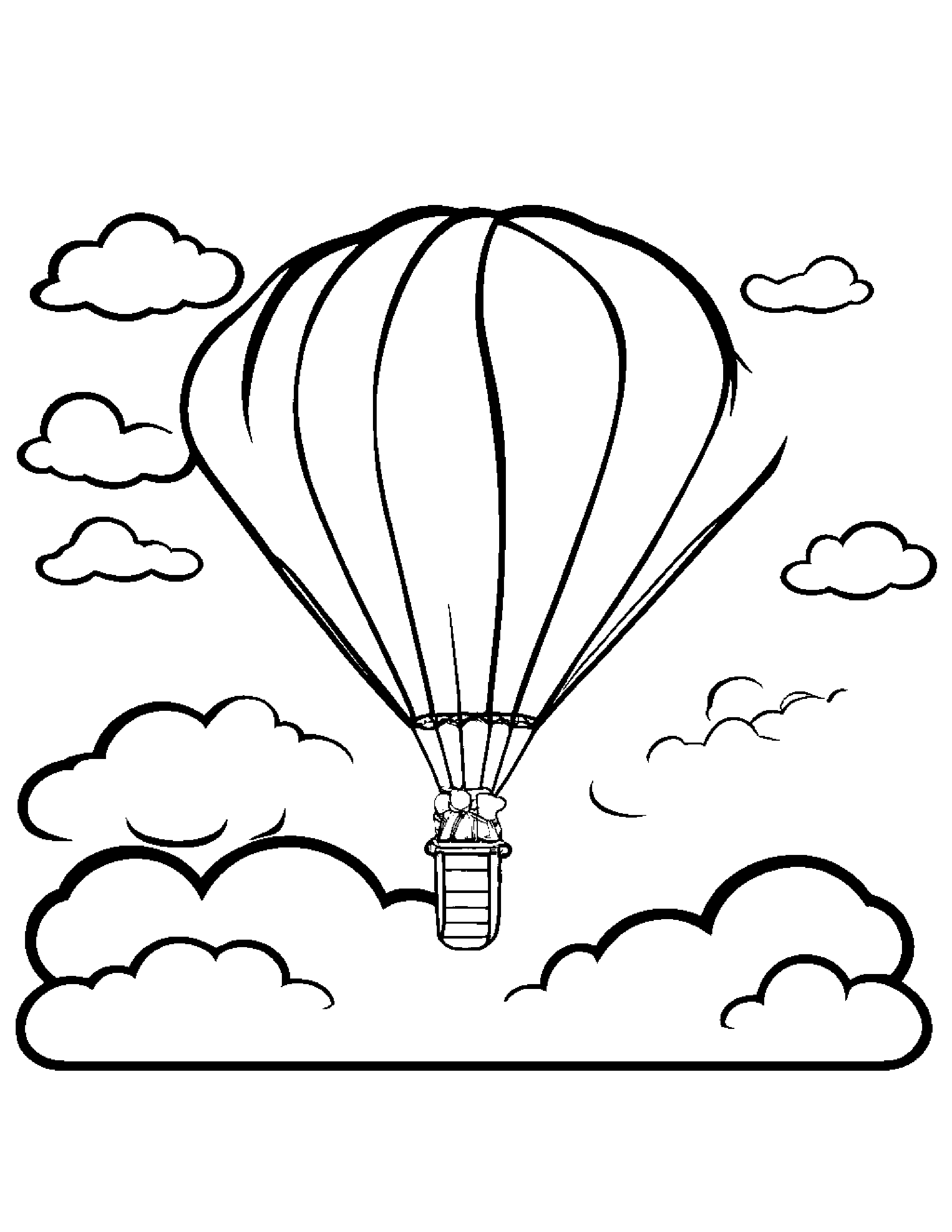 Gentle Cloud With A Kite #2 Coloring Page (Free Printable PDF)