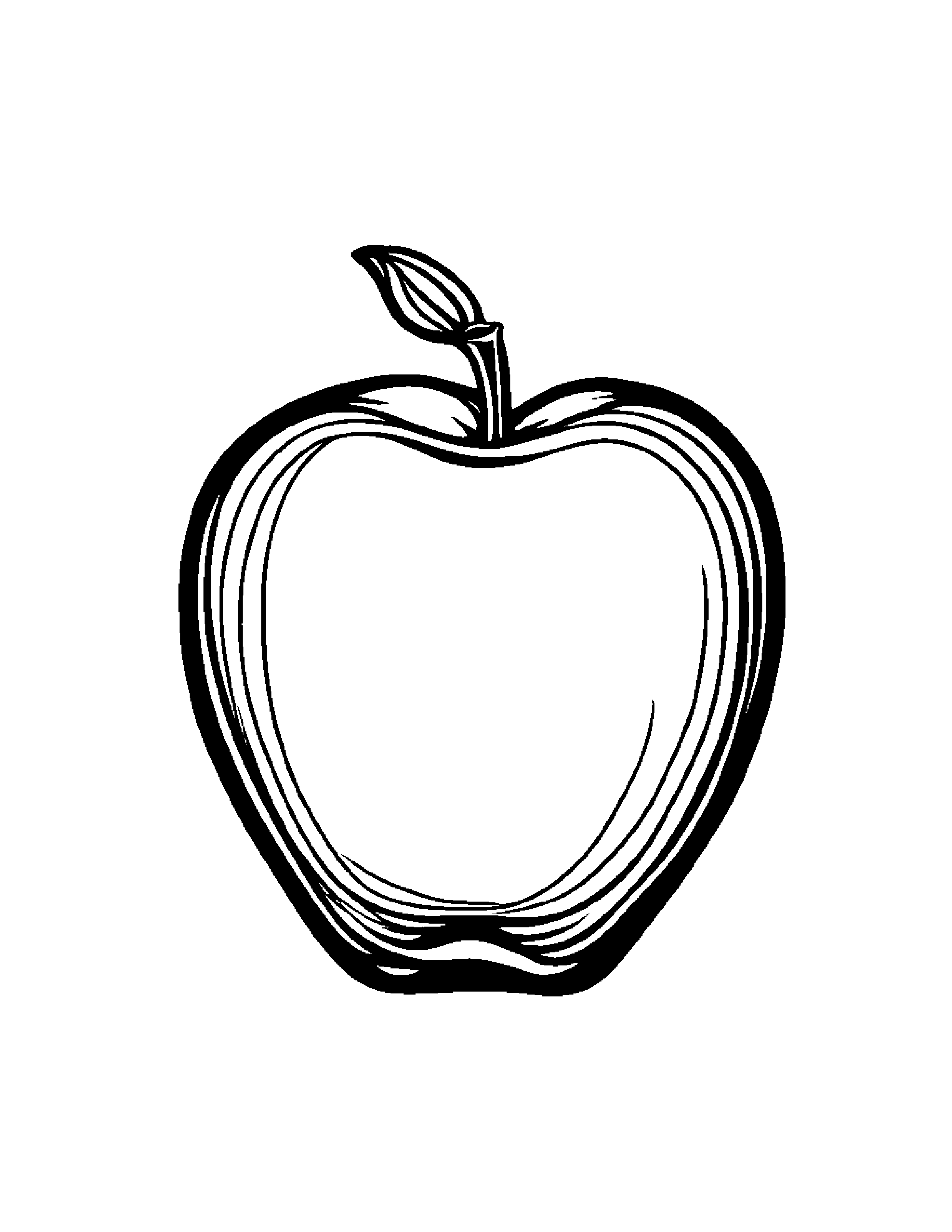 Tiny Apple Coloring Page (Free Printable PDF)