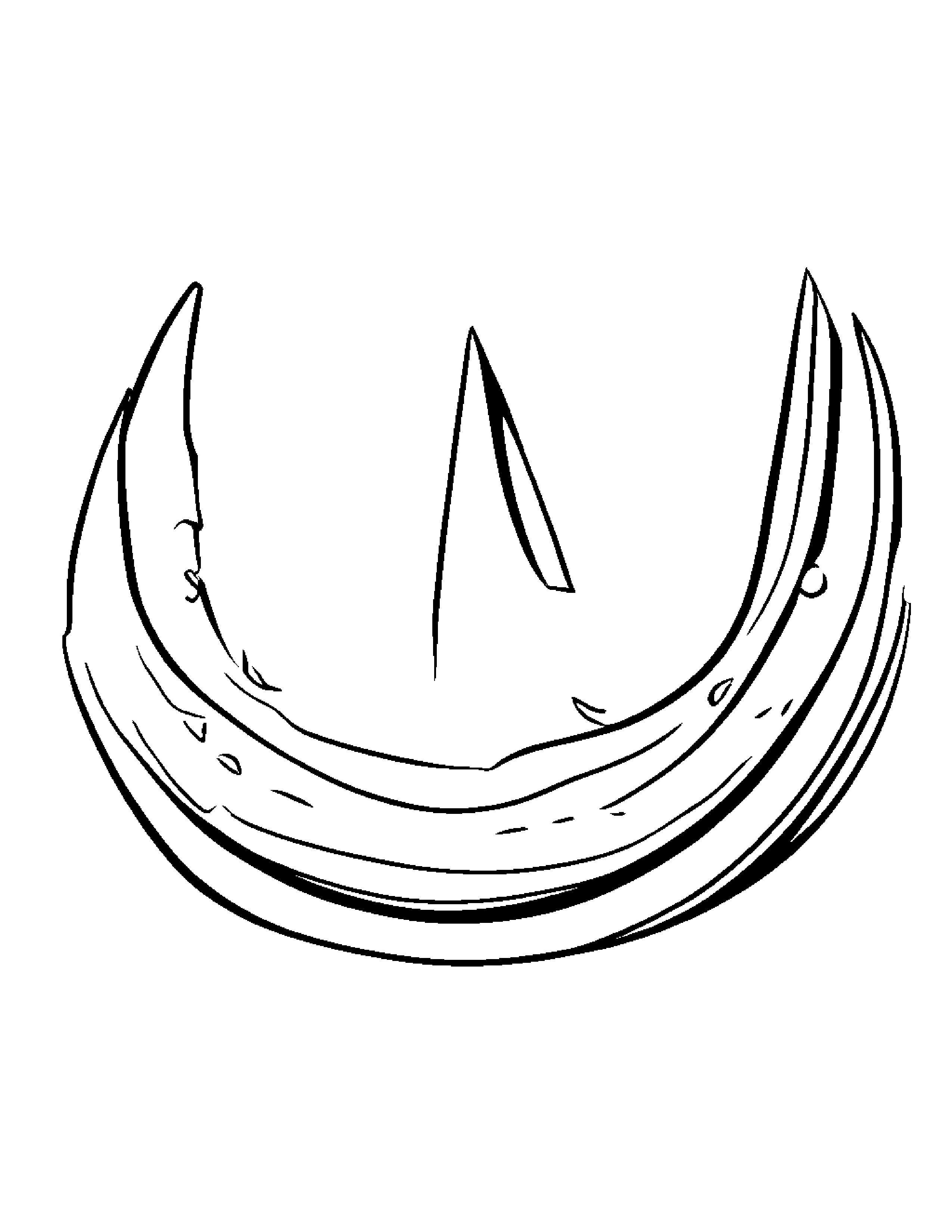 Watermelon Slice With Scarf #2 Coloring Page (Free Printable PDF)