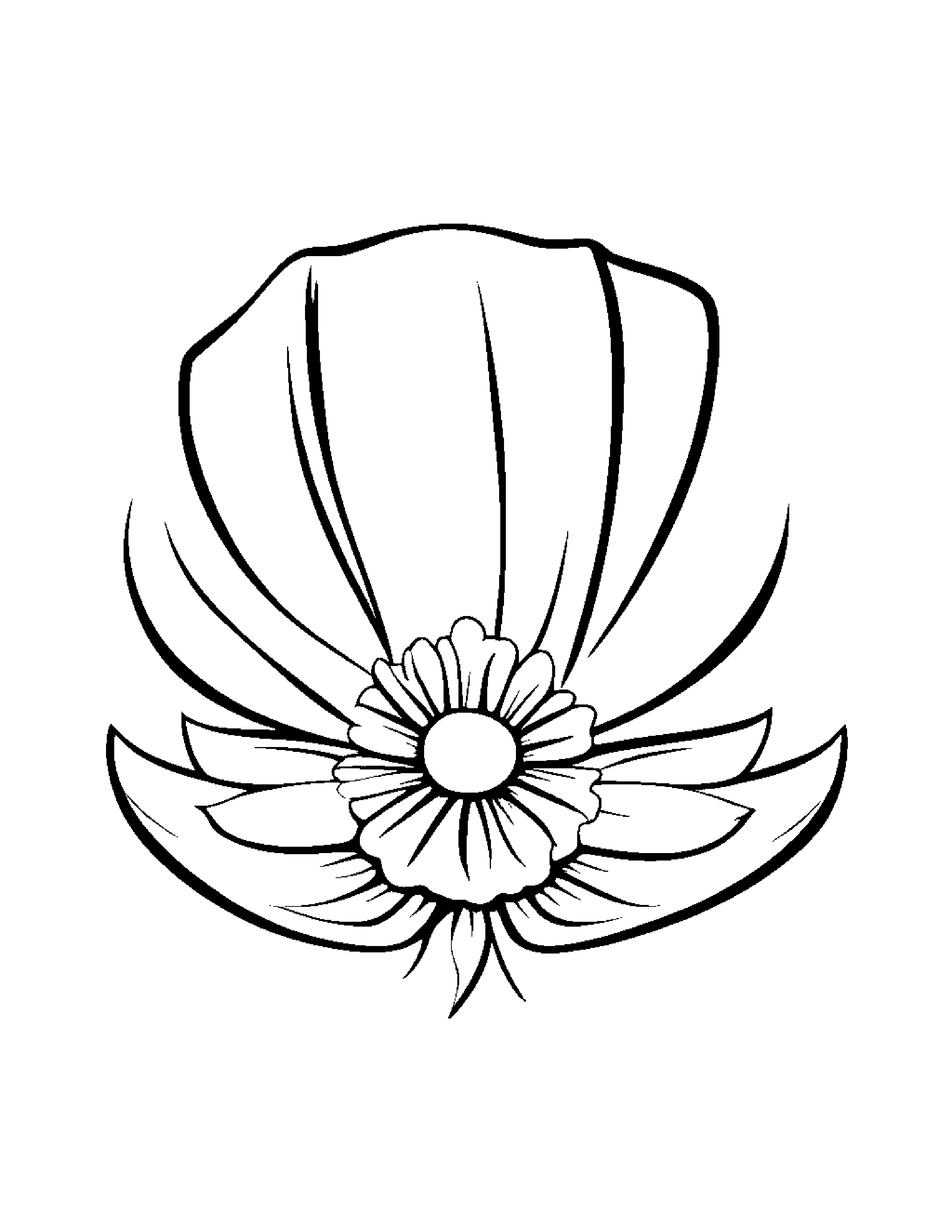 Gentle Chef Hat With A Flower #2 Coloring Page (Free Printable PDF)