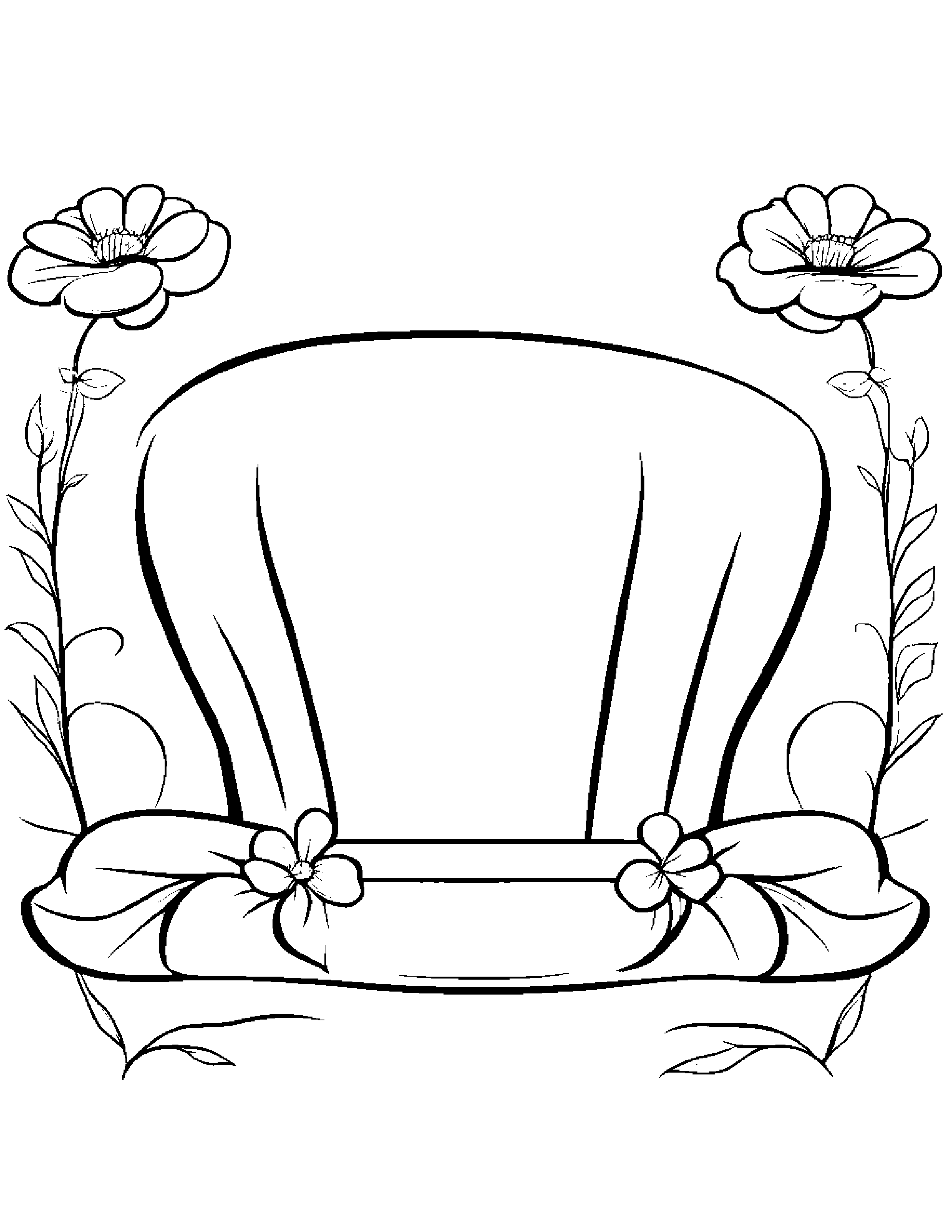 Gentle Chef Hat With A Flower Coloring Page (Free Printable PDF)