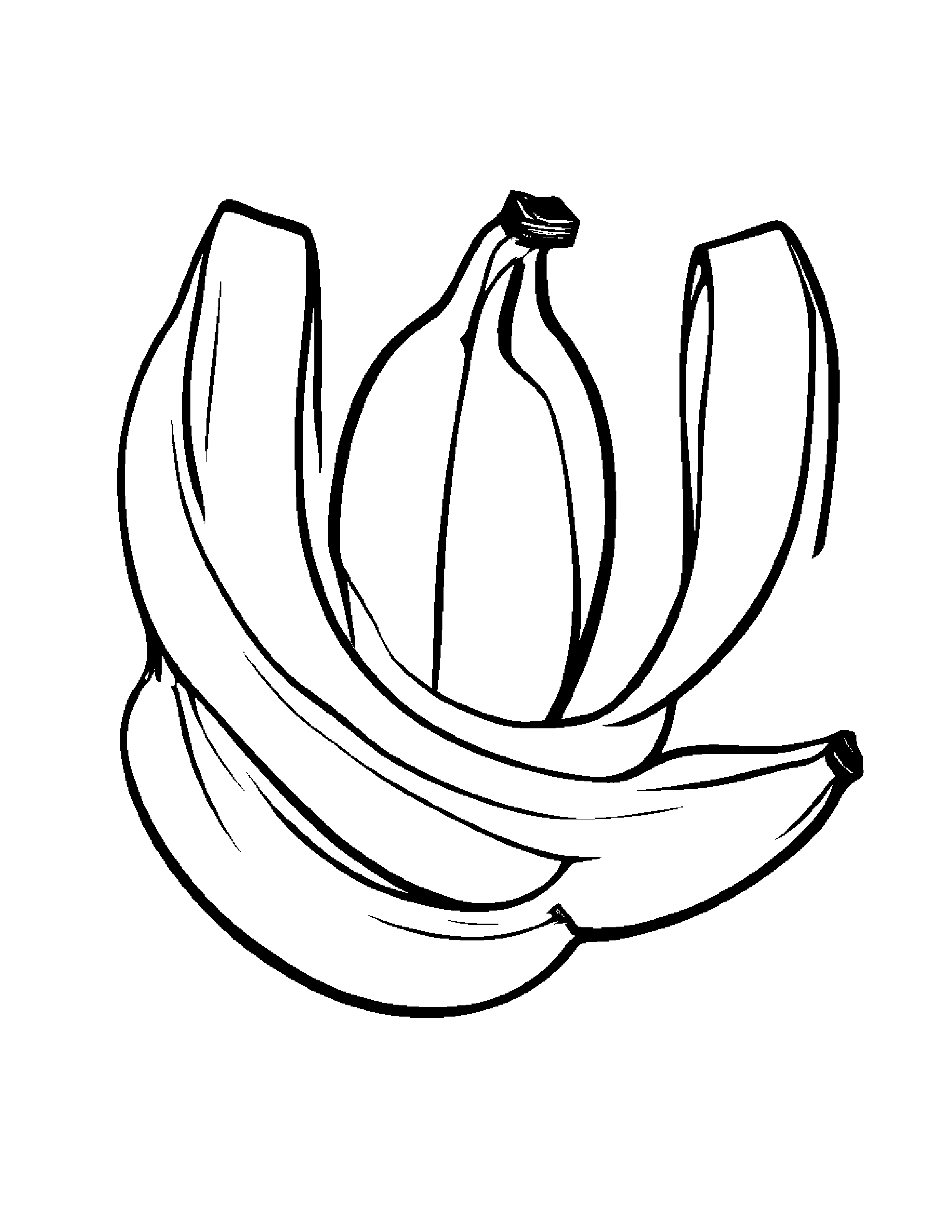 Banana With A Ribbon Coloring Page (Free Printable PDF)