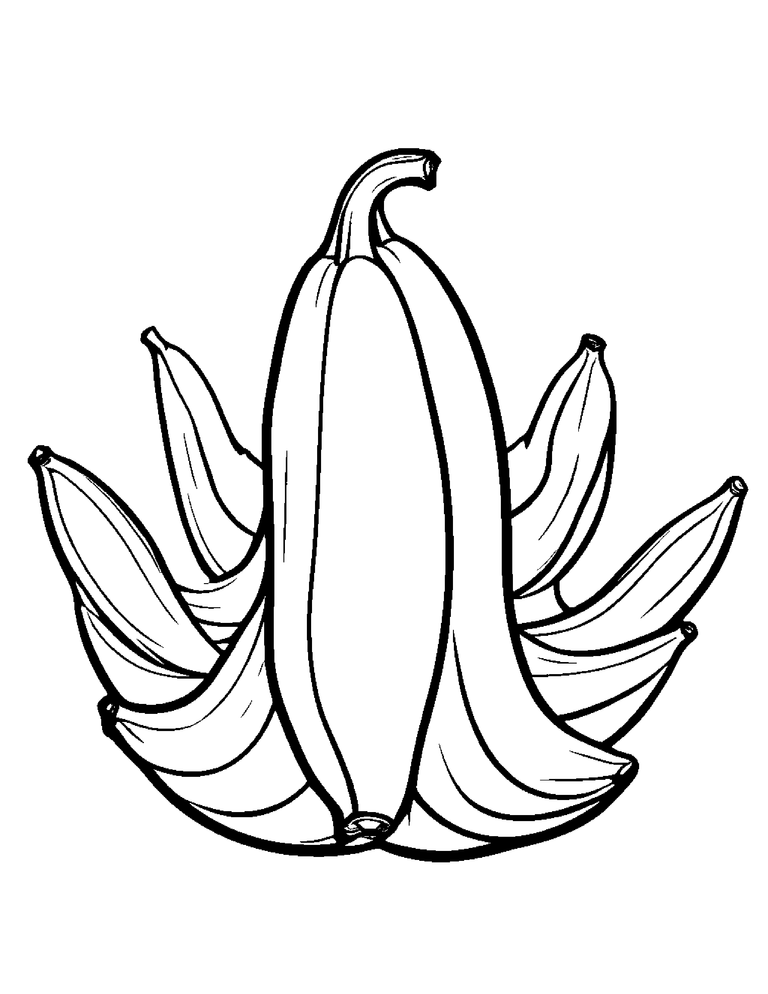 Banana With A Sunny Sticker #3 Coloring Page (Free Printable PDF)