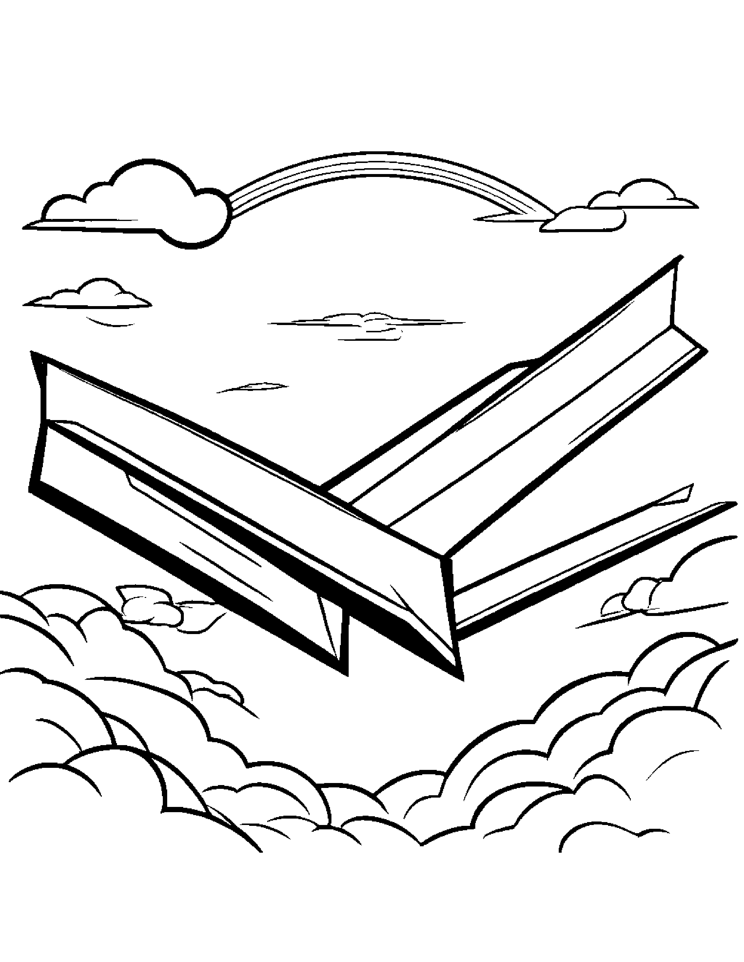 Brave Paper Airplane #3 Coloring Page (Free Printable PDF)
