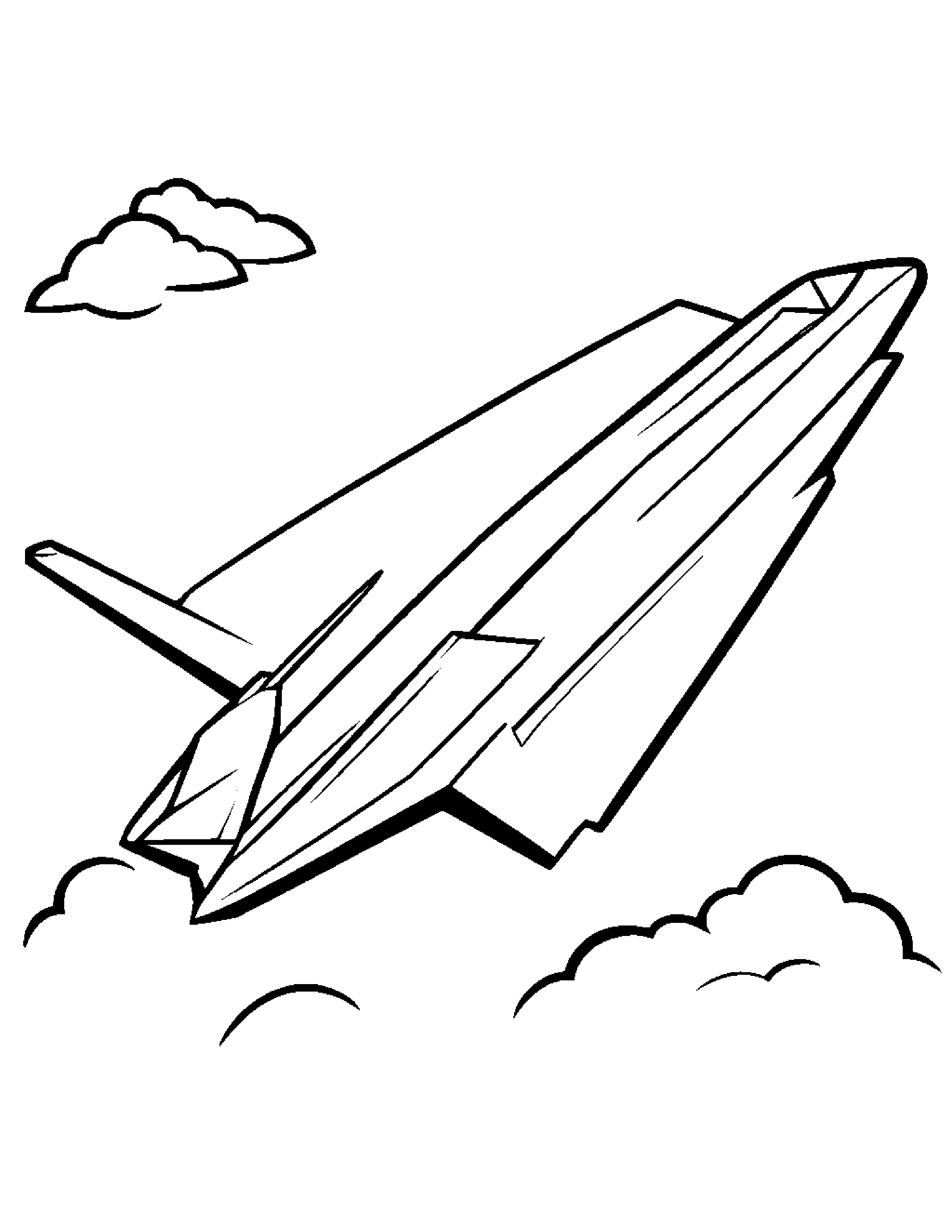 Brave Paper Airplane Coloring Page (Free Printable PDF)