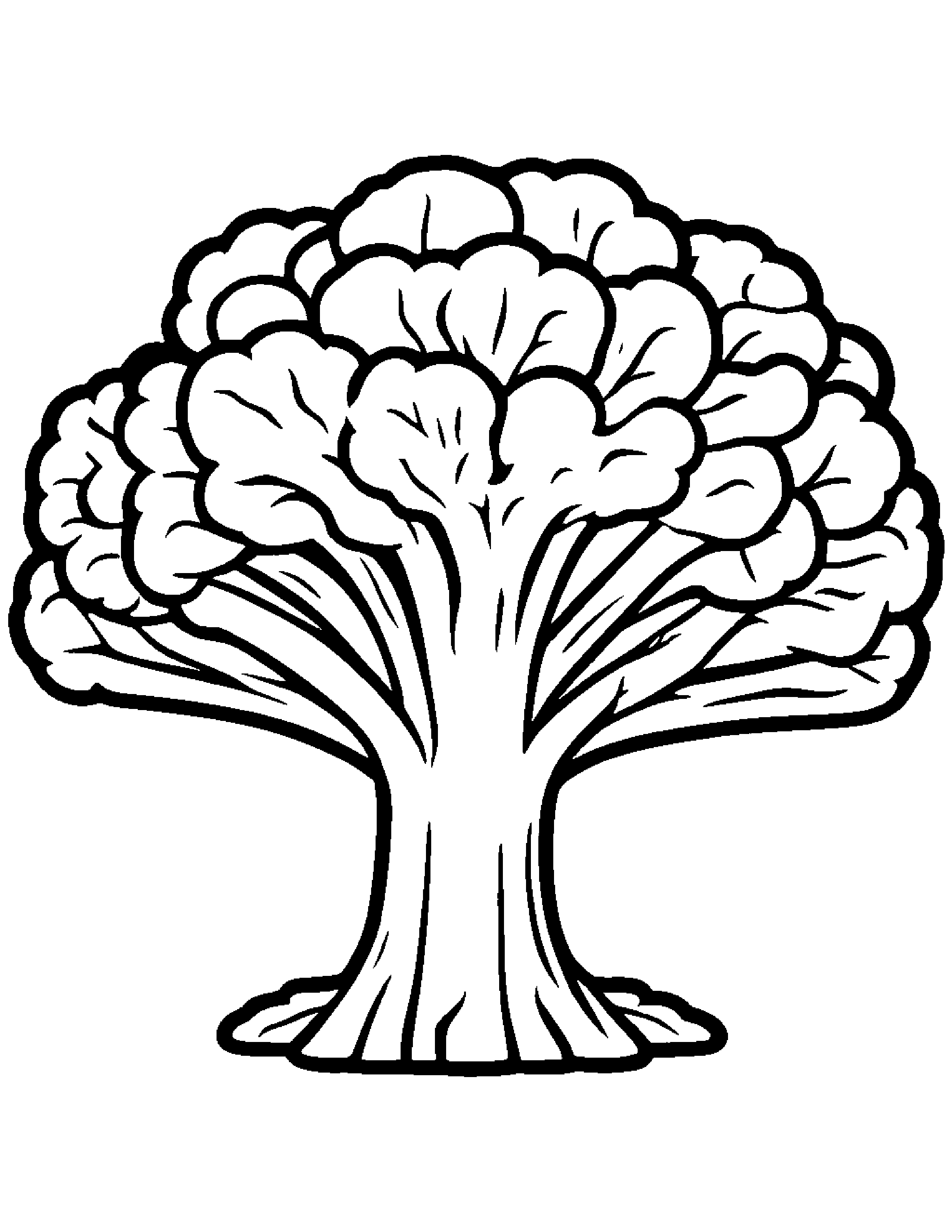 Broccoli With A Sunny Sticker #2 Coloring Page (Free Printable PDF)