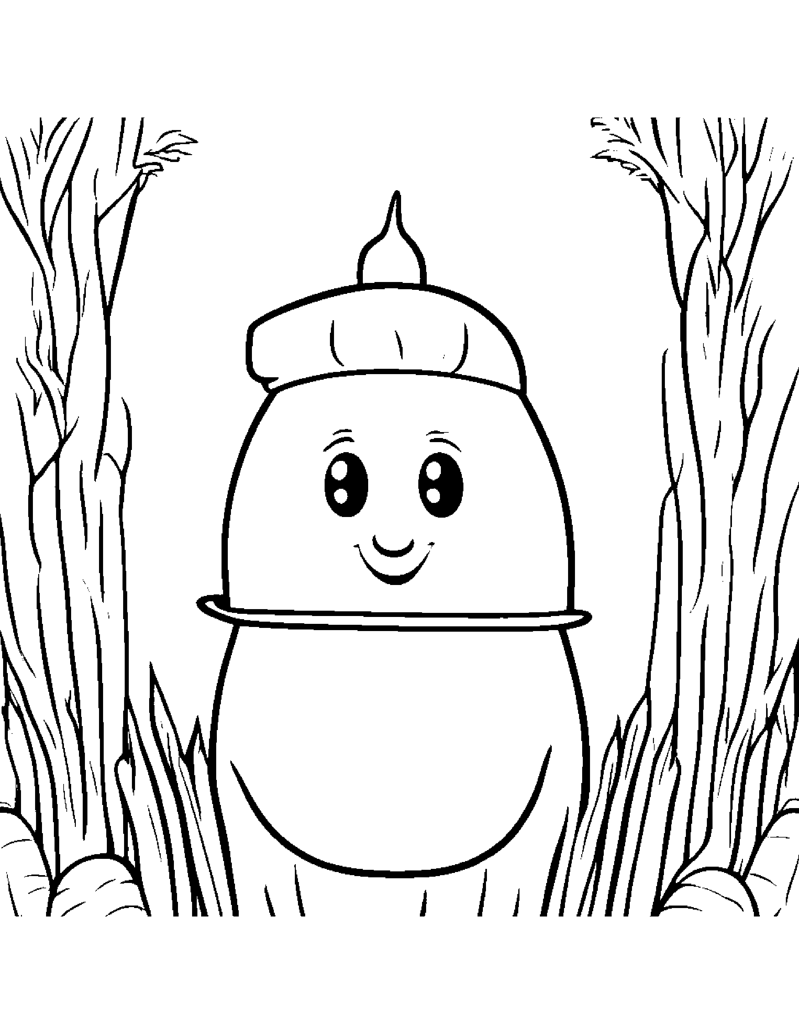 Carrot With A Cute Hat #2 Coloring Page (Free Printable PDF)