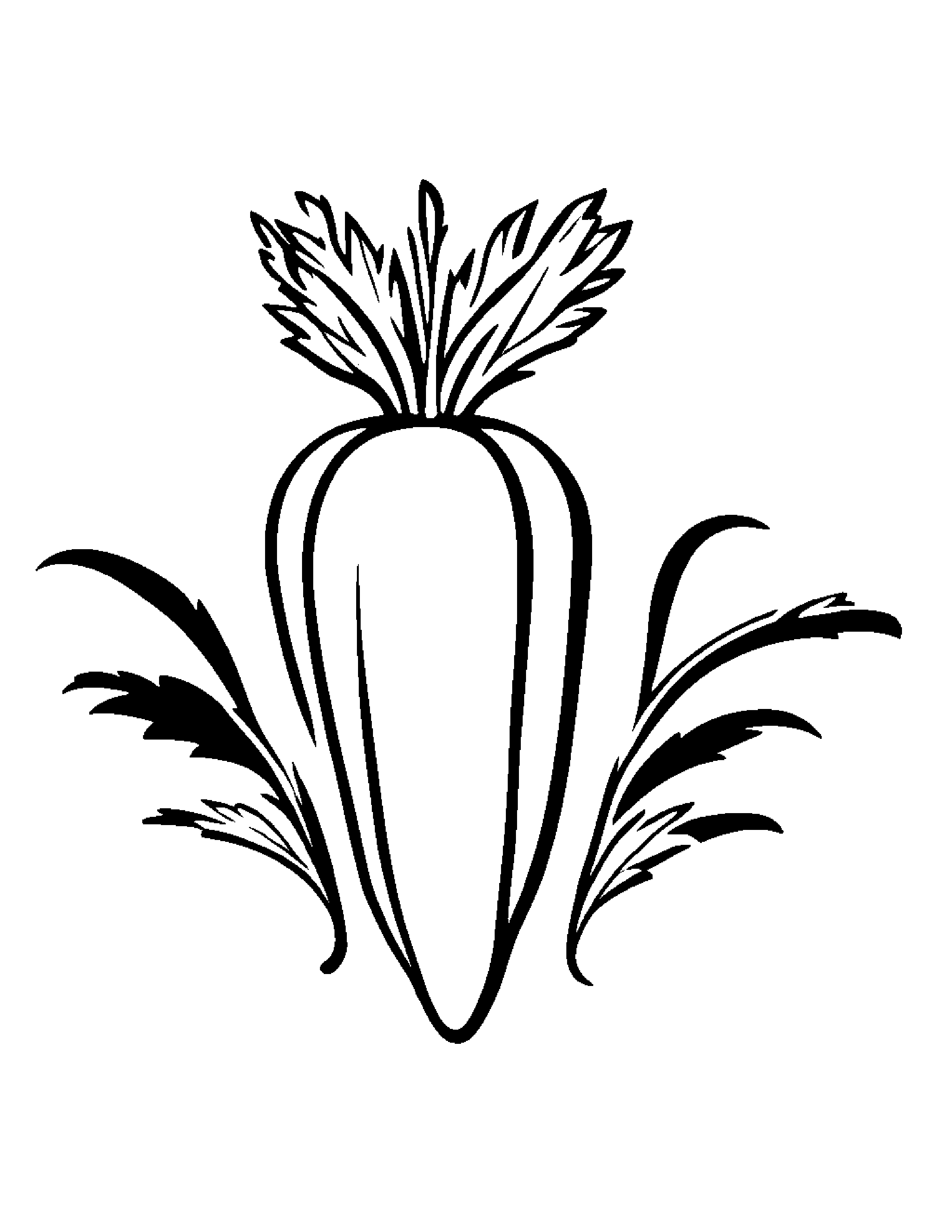 Carrot With A Sunny Sticker #4 Coloring Page (Free Printable PDF)