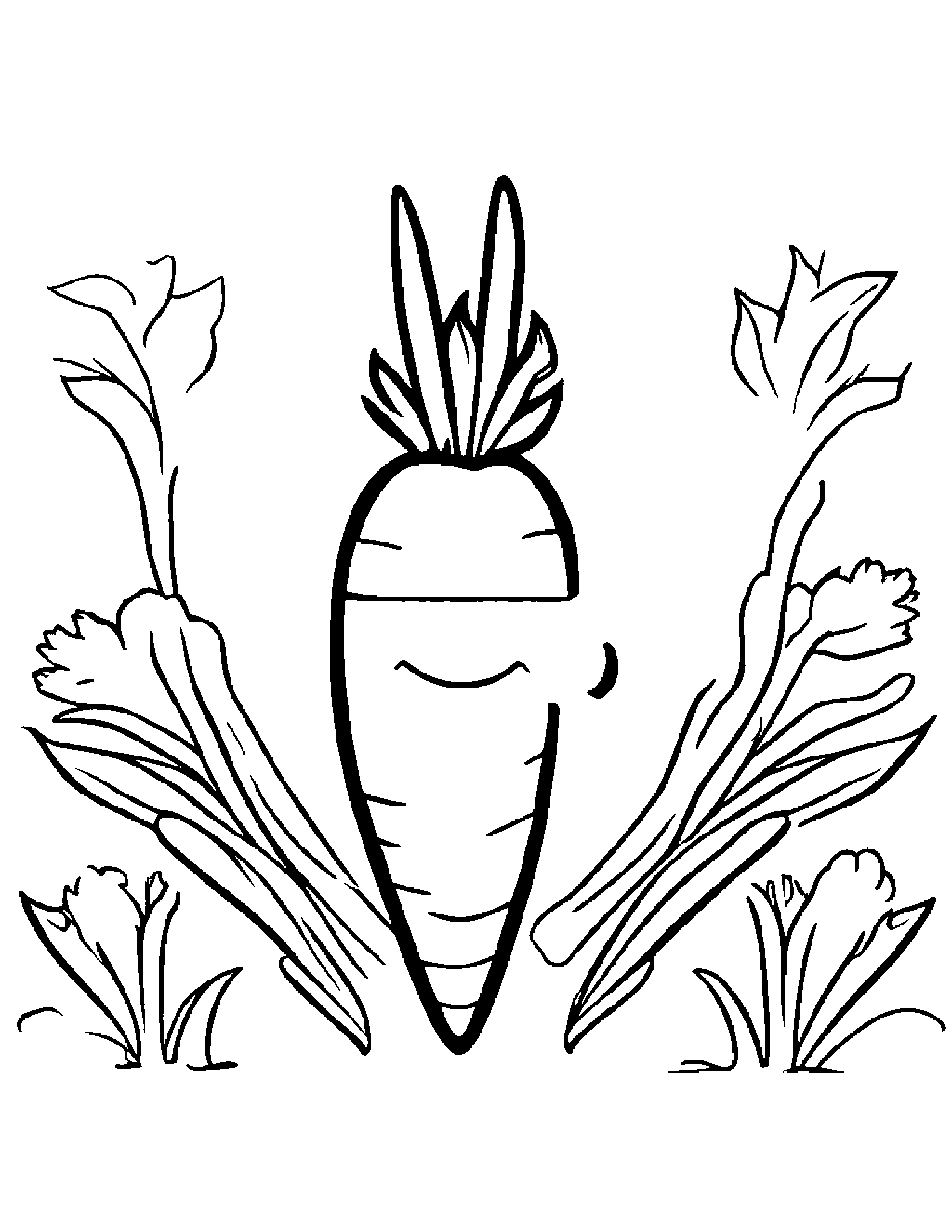 Carrot With A Sunny Sticker Coloring Page (Free Printable PDF)