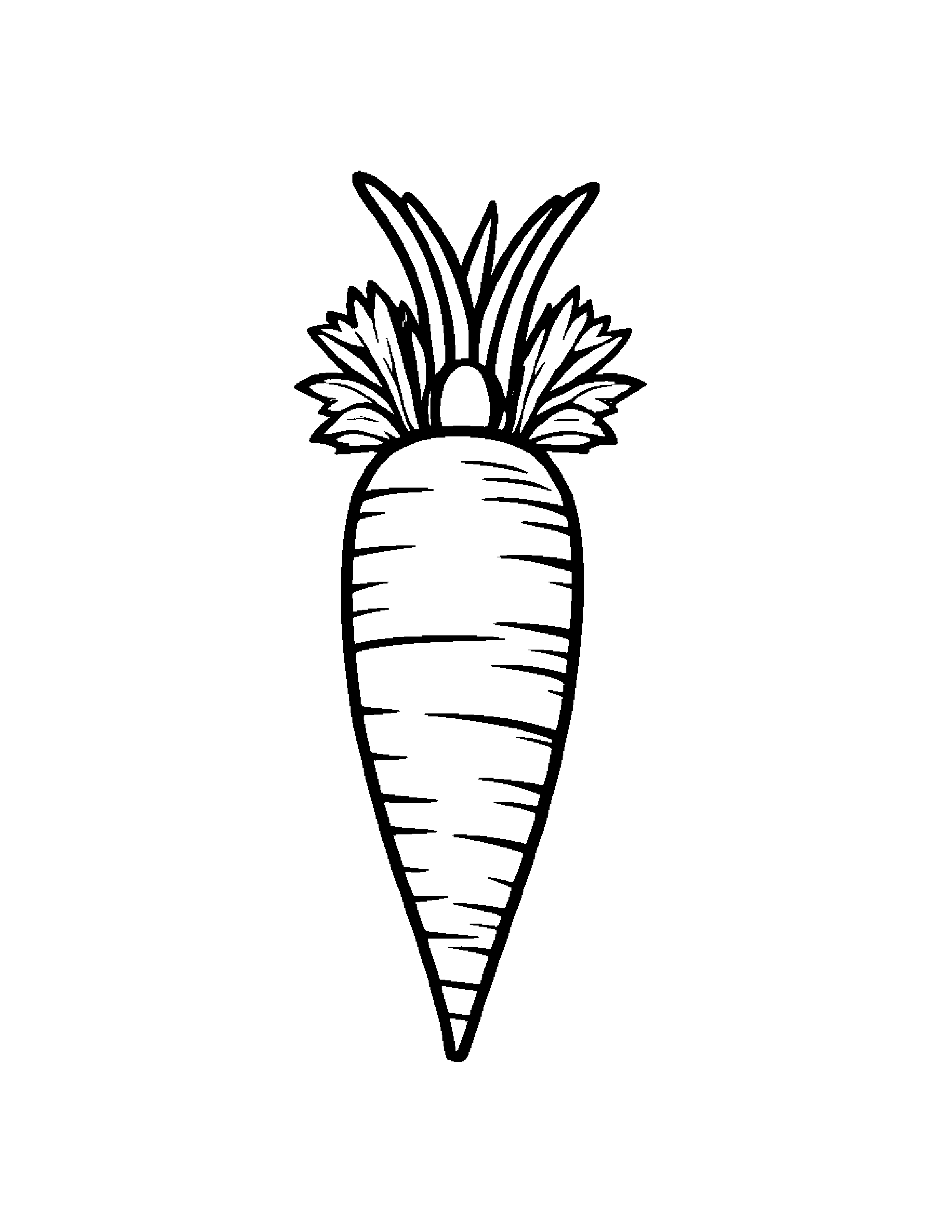 Carrot With Sparkles #2 Coloring Page (Free Printable PDF)
