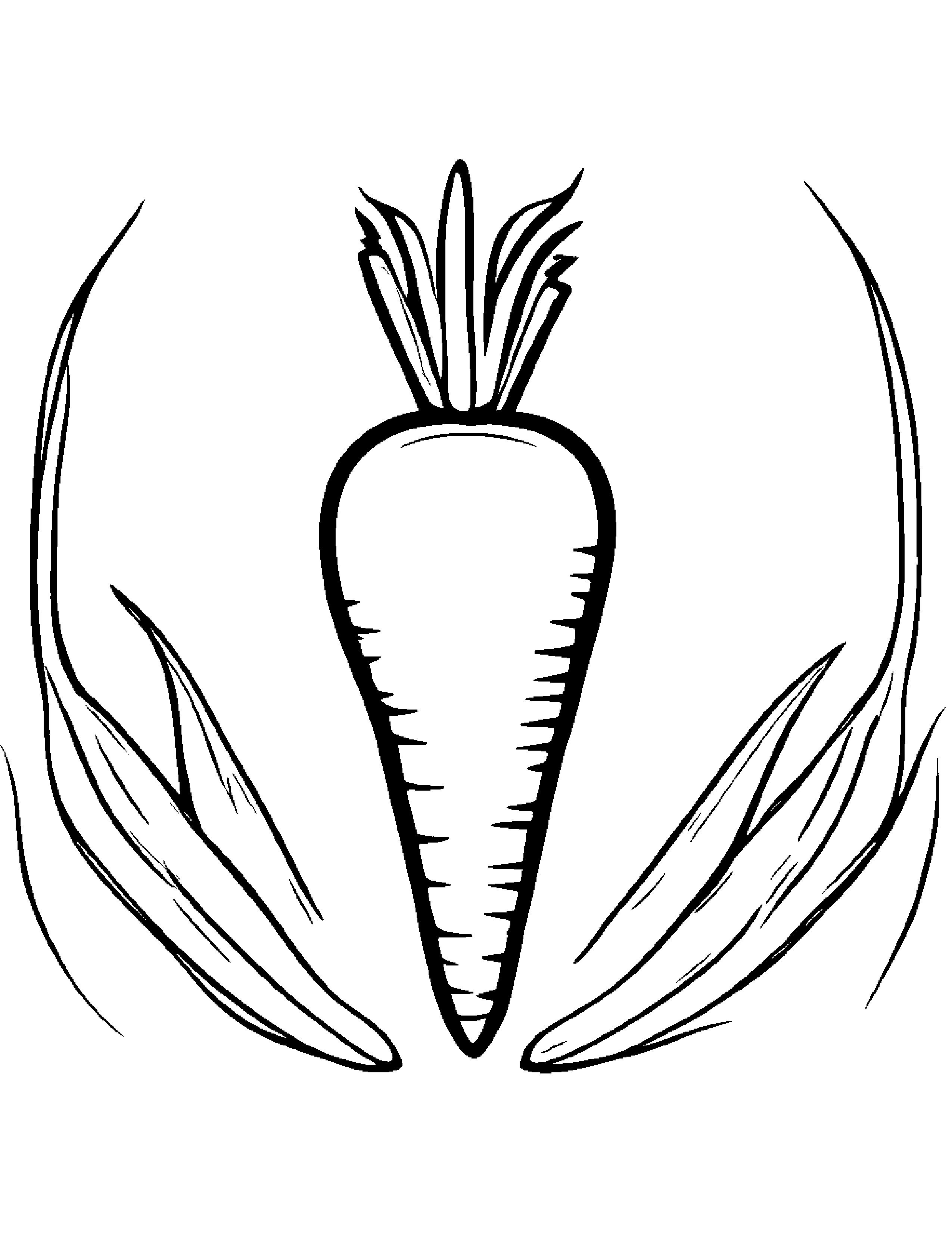 Carrot With Sparkles #4 Coloring Page (Free Printable PDF)