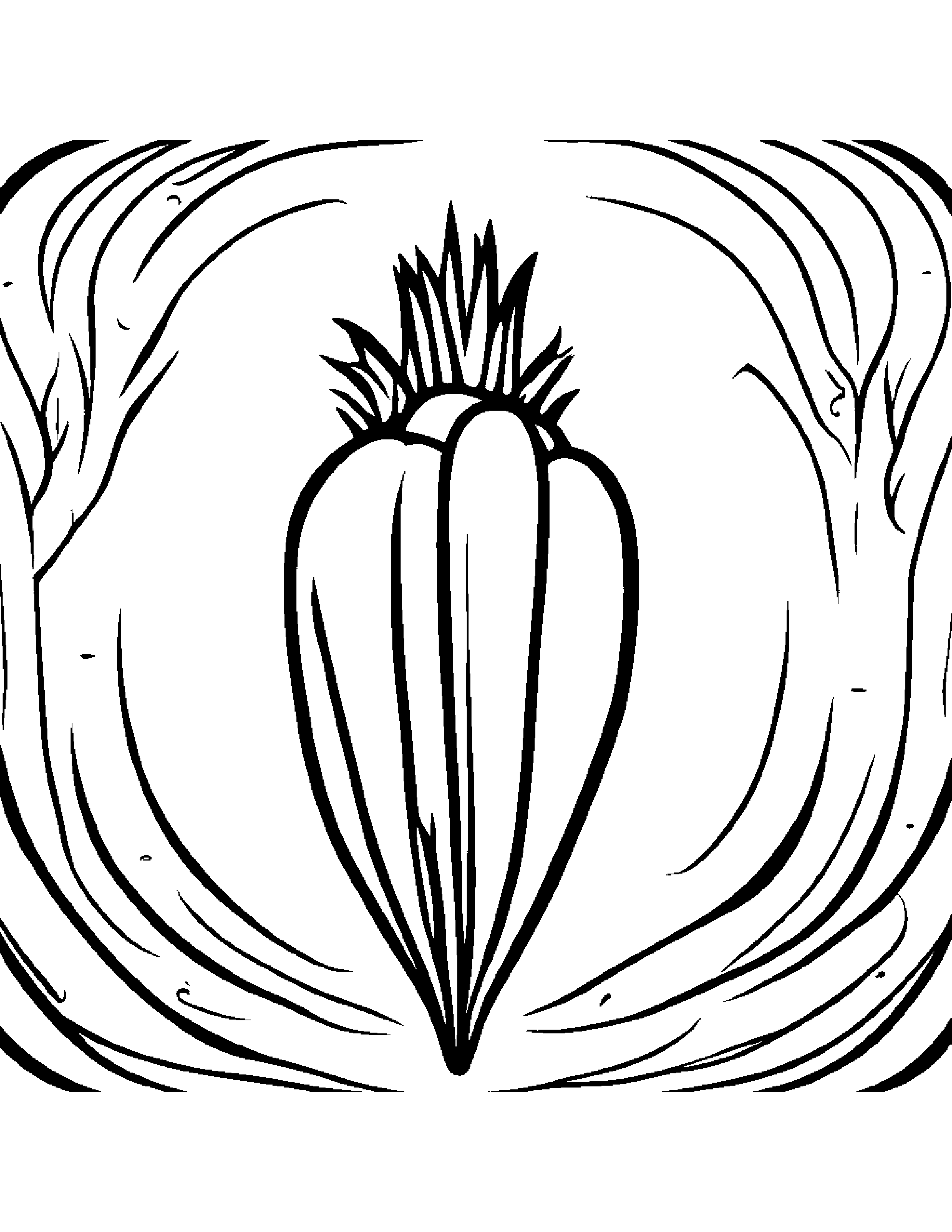 Carrot With Sparkles Coloring Page (Free Printable PDF)