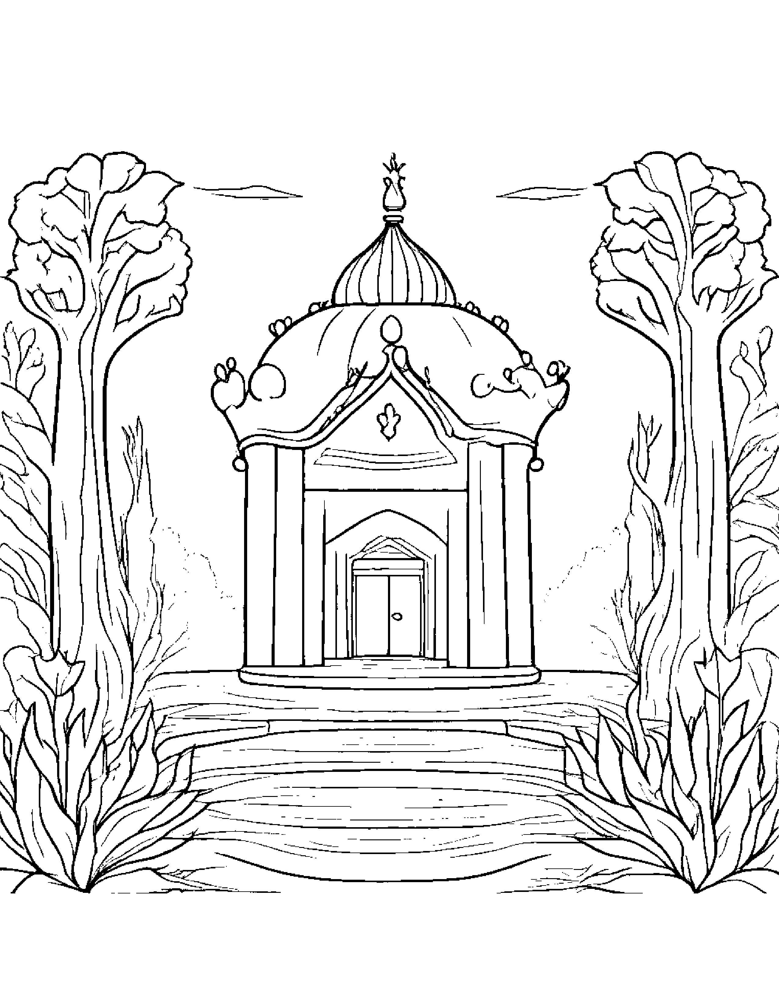 Crown Playing Hide-And-Seek #2 Coloring Page (Free Printable PDF)