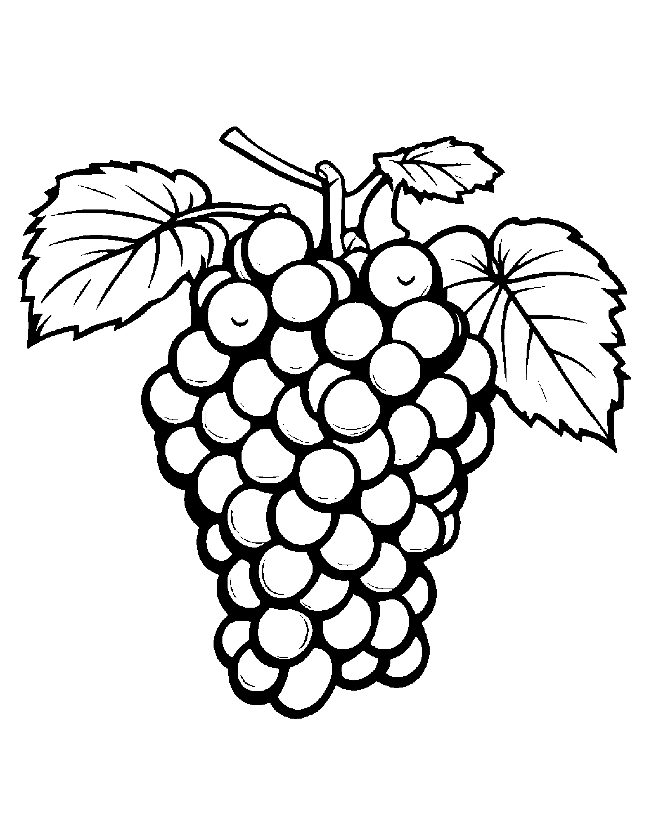 Grapes With A Little Heart At The Playground Coloring Page (Free Printable PDF)