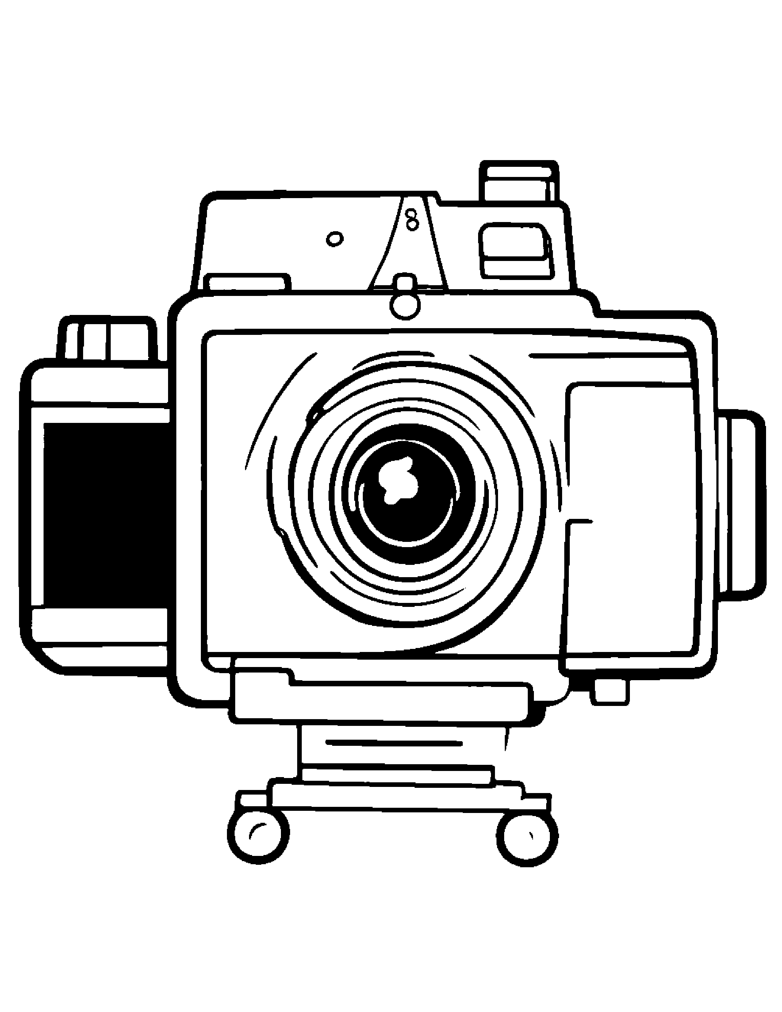 Happy Camera Toy #3 Coloring Page (Free Printable PDF)