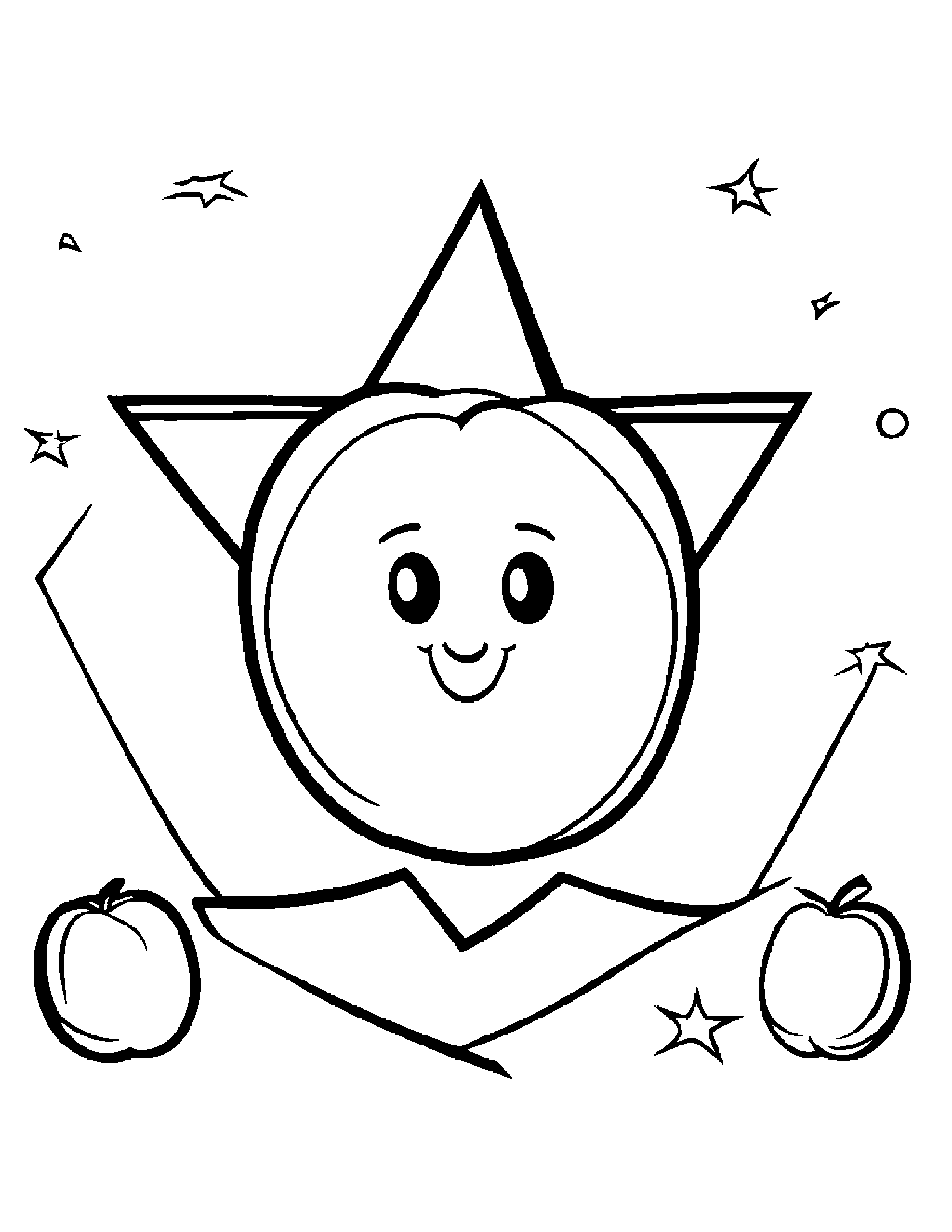 Peach With A Friendly Star In A Classroom Corner #2 Coloring Page (Free Printable PDF)