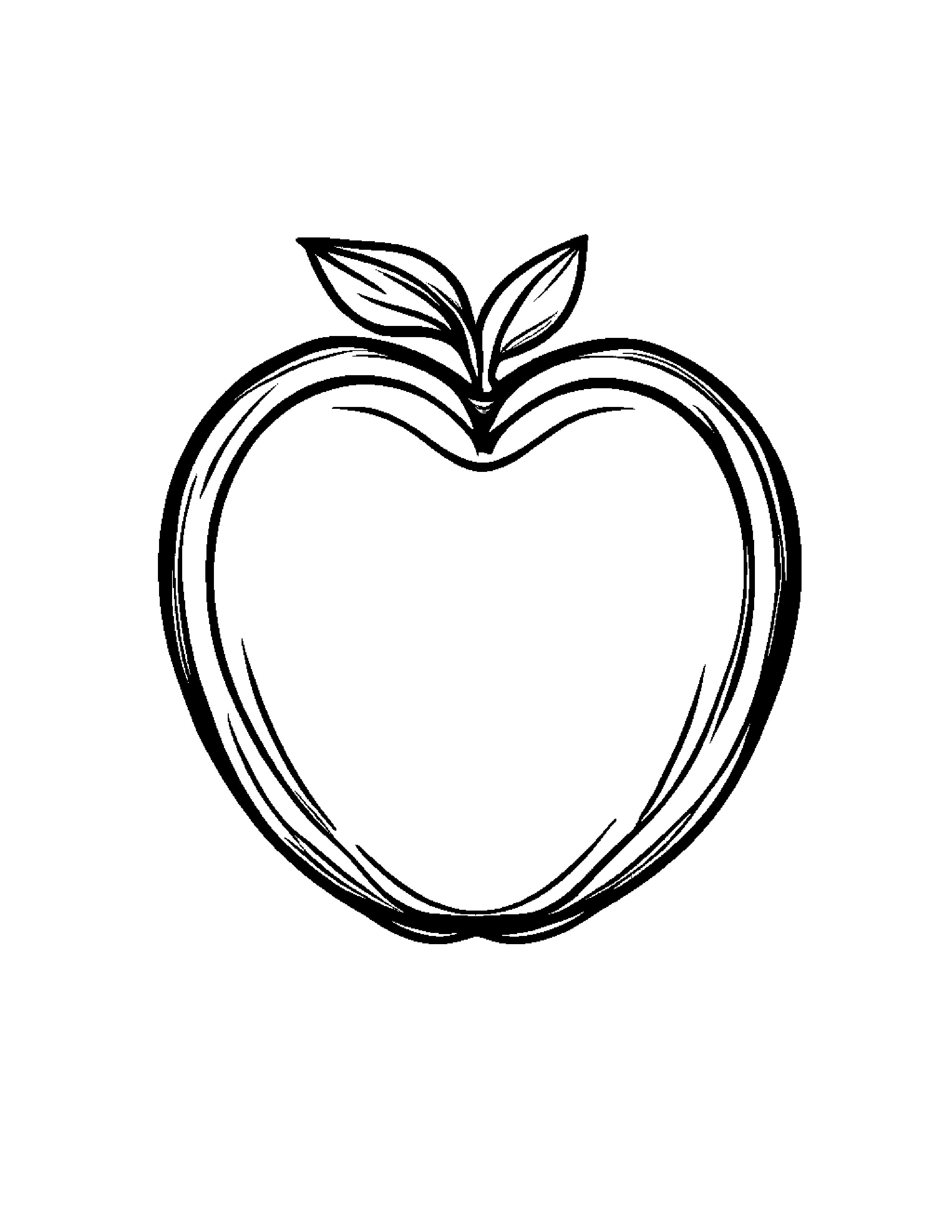Peach With A Little Heart #3 Coloring Page (Free Printable PDF)