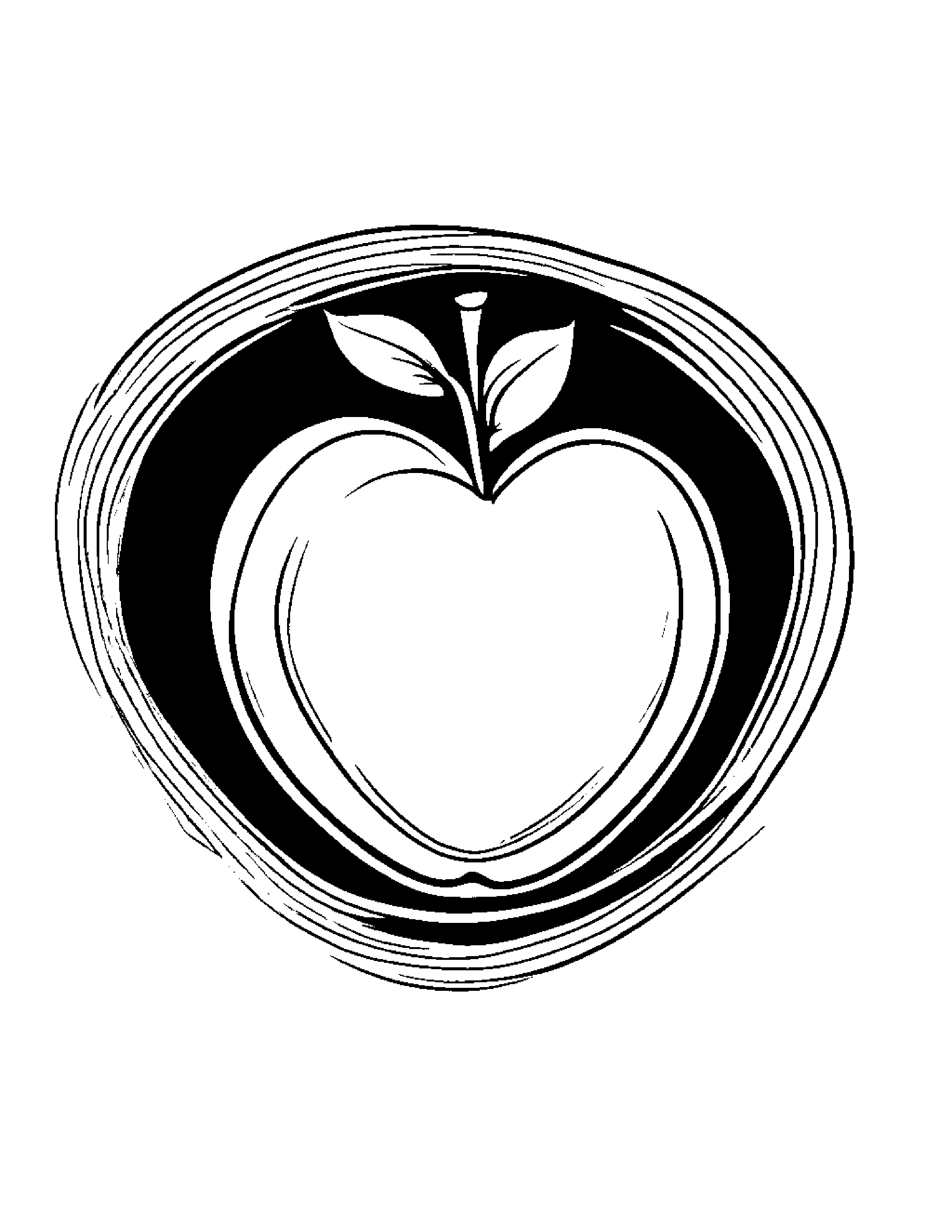 Peach With A Little Heart #5 Coloring Page (Free Printable PDF)