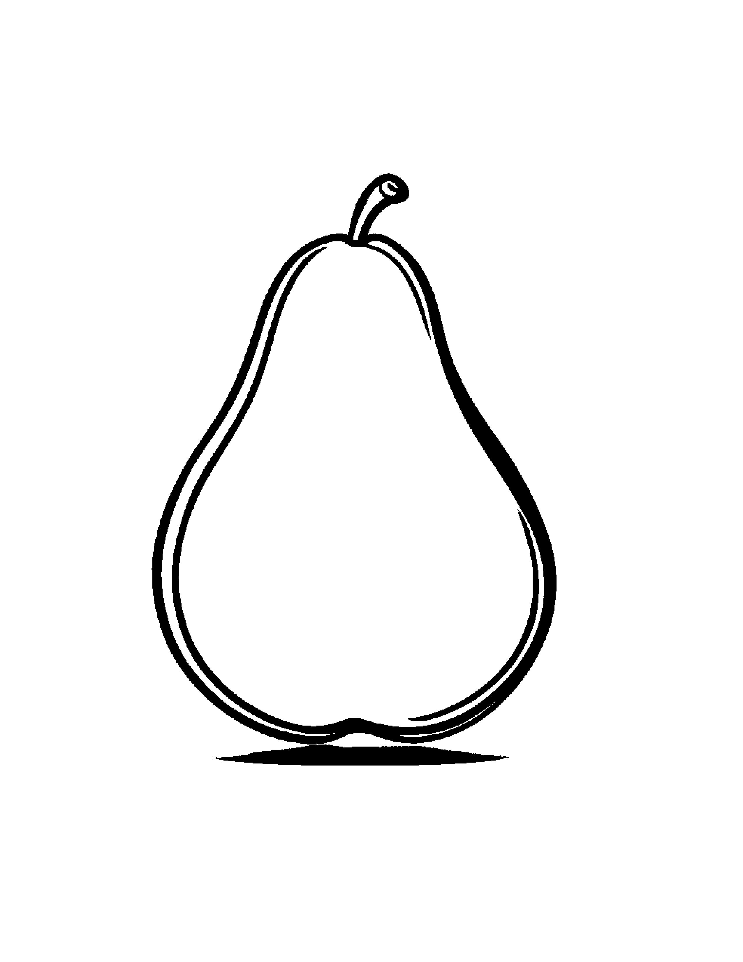 Pear With A Friendly Star #3 Coloring Page (Free Printable PDF)