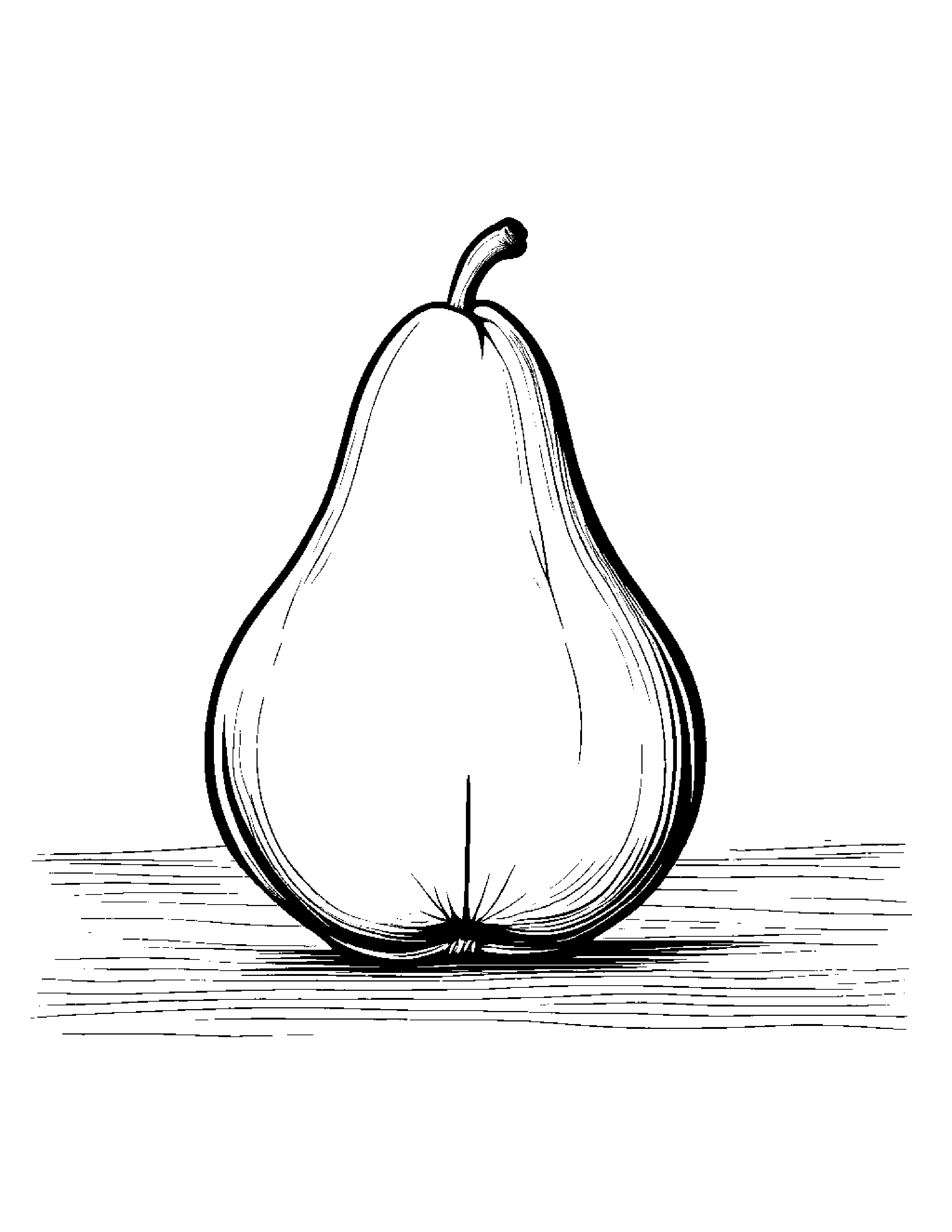 Pear With A Soft Scarf #5 Coloring Page (Free Printable PDF)