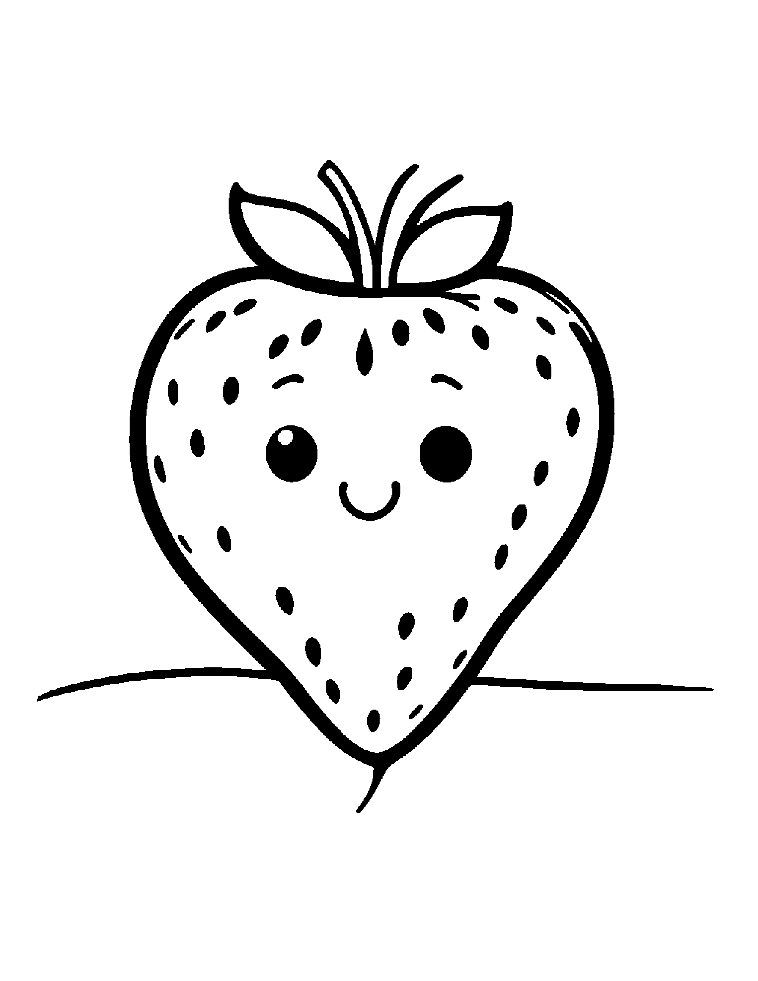 Strawberry With A Friendly Star In A Classroom Corner Coloring Page (Free Printable PDF)