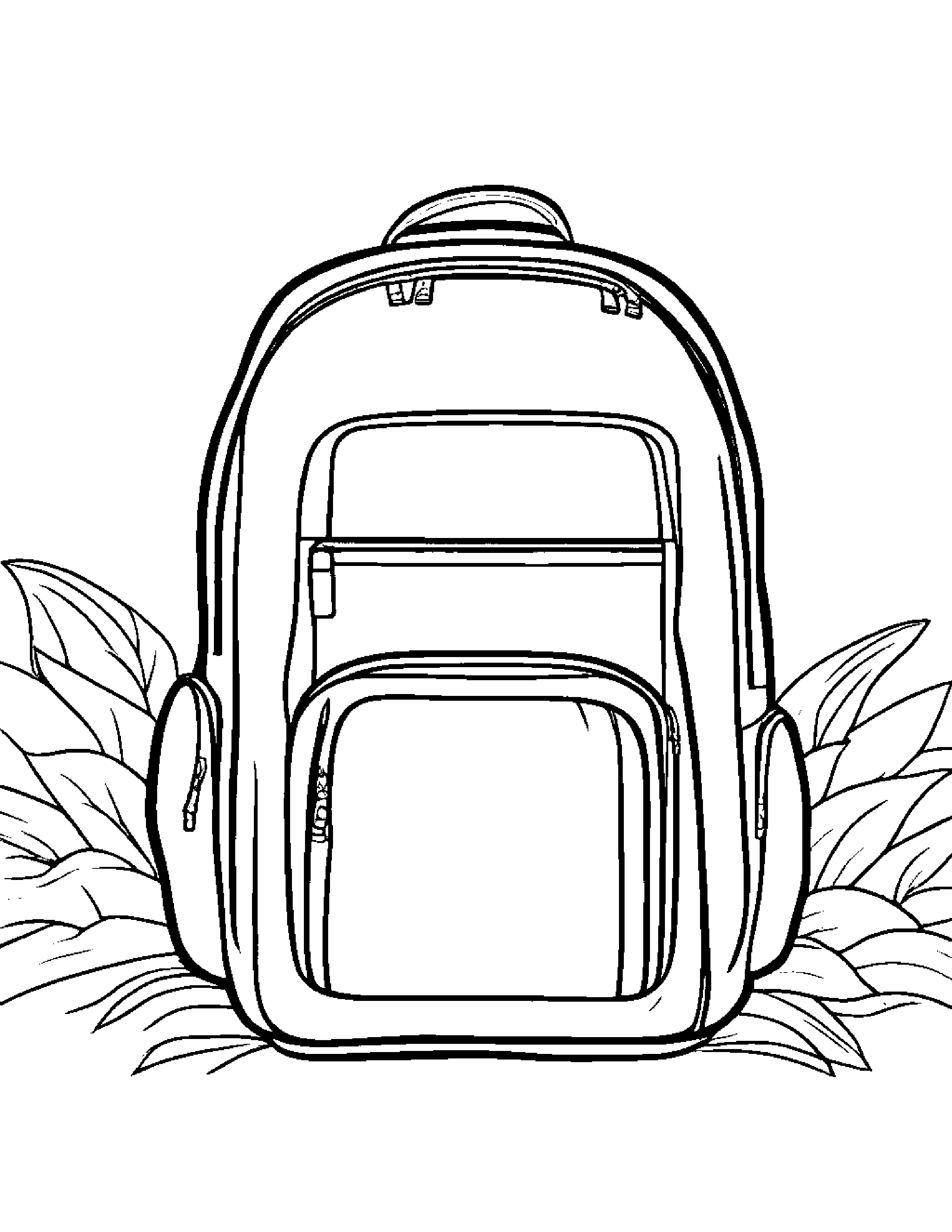 Sunny Backpack #3 Coloring Page (Free Printable PDF)
