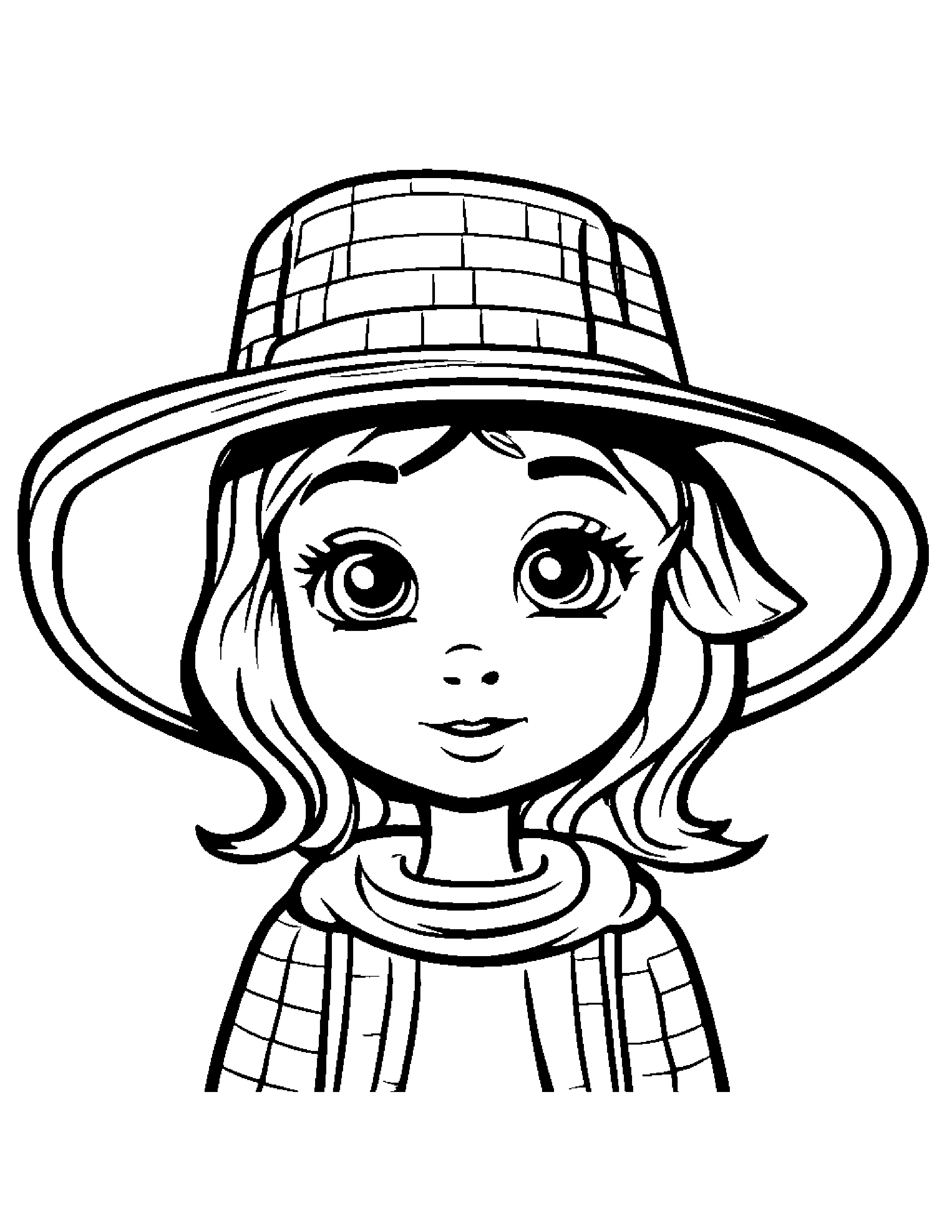 Waffle With A Cute Hat #3 Coloring Page (Free Printable PDF)