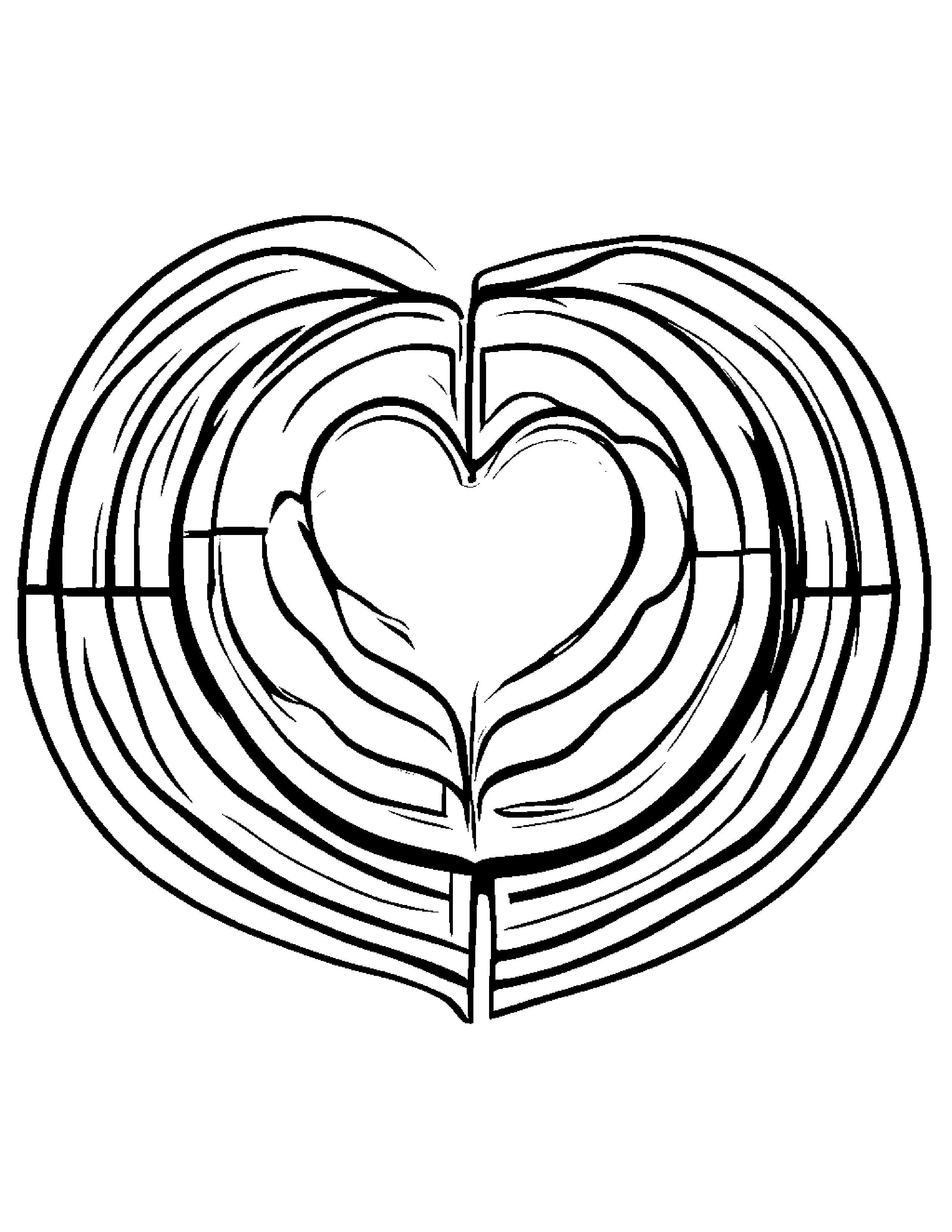 Waffle With A Little Heart #5 Coloring Page (Free Printable PDF)