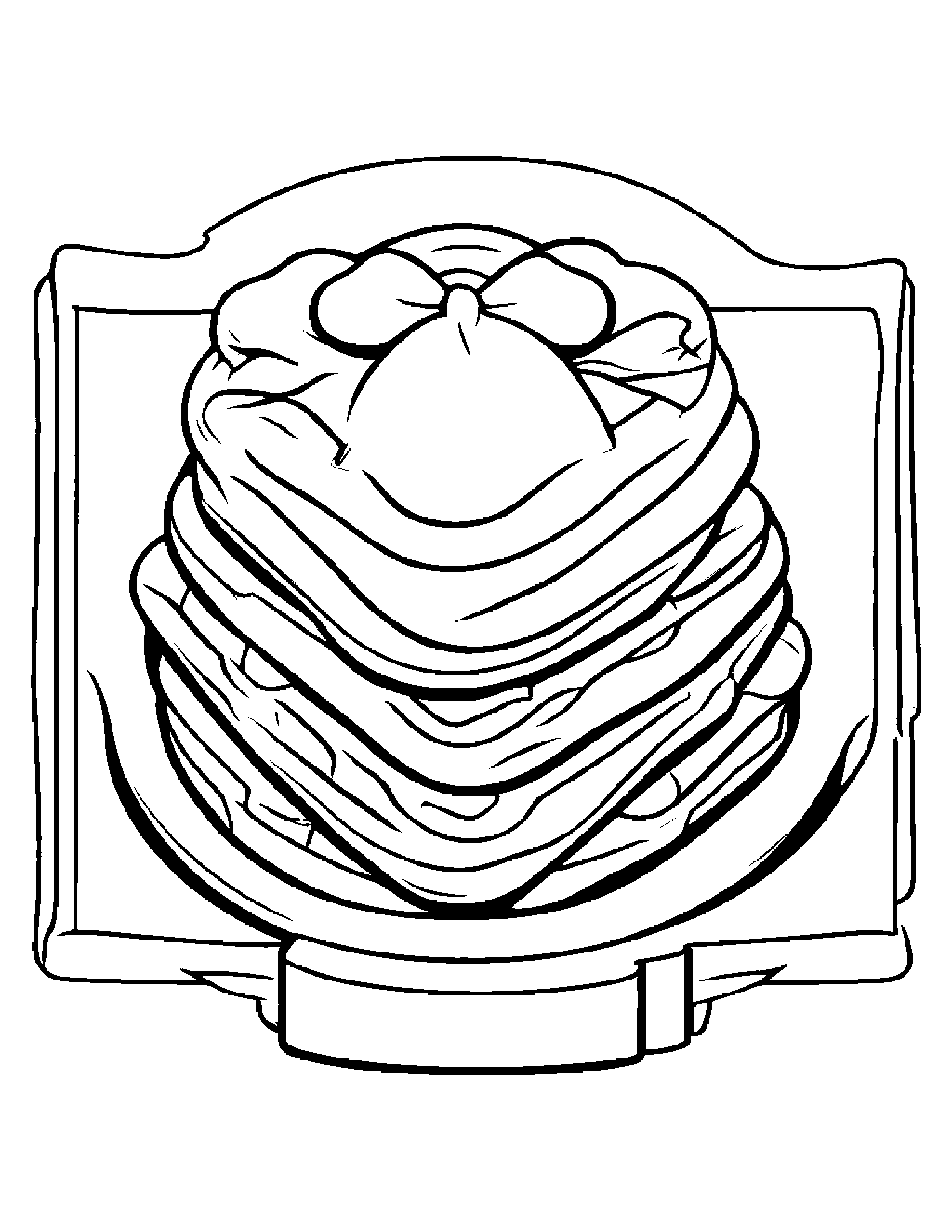 Waffle With A Ribbon #3 Coloring Page (Free Printable PDF)