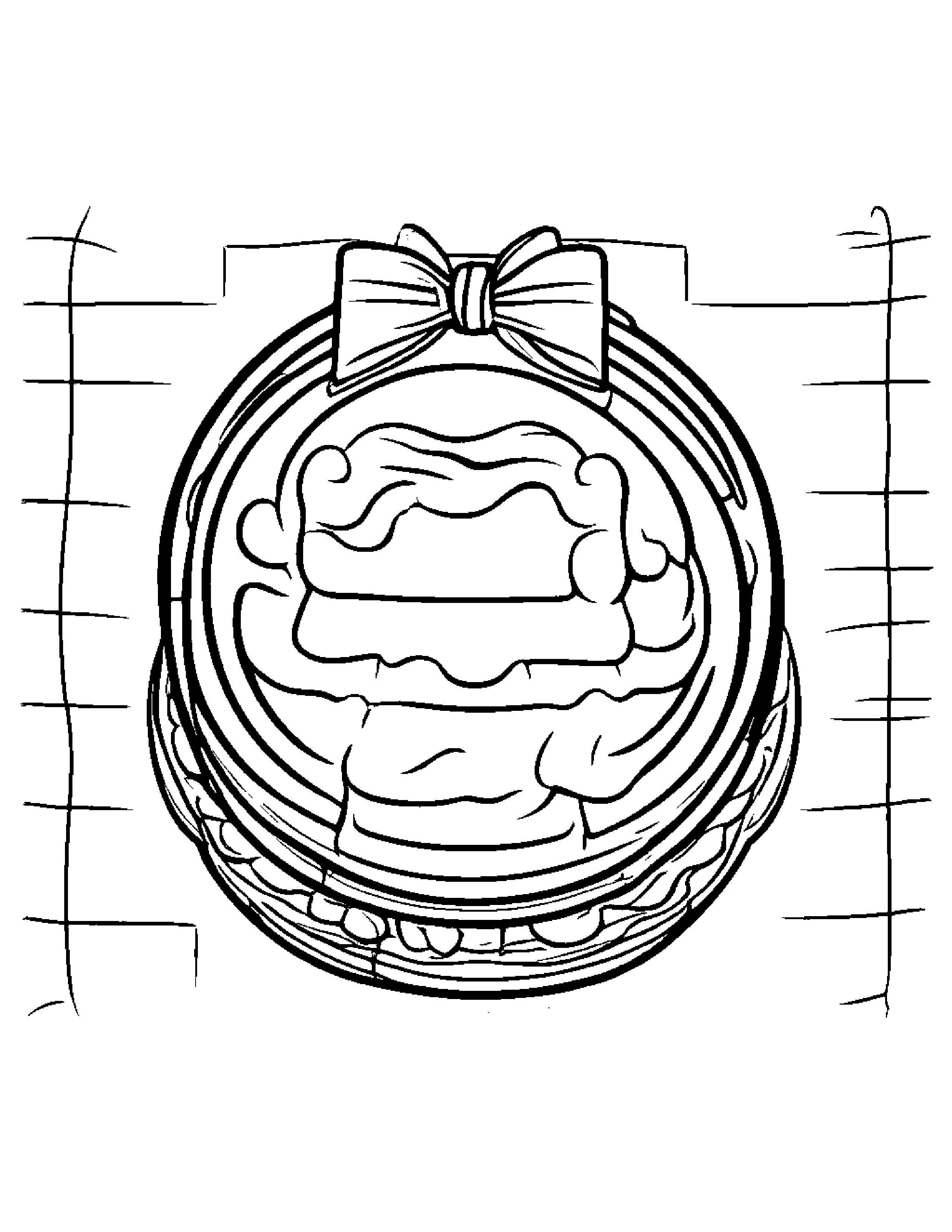 Waffle With A Ribbon Coloring Page (Free Printable PDF)